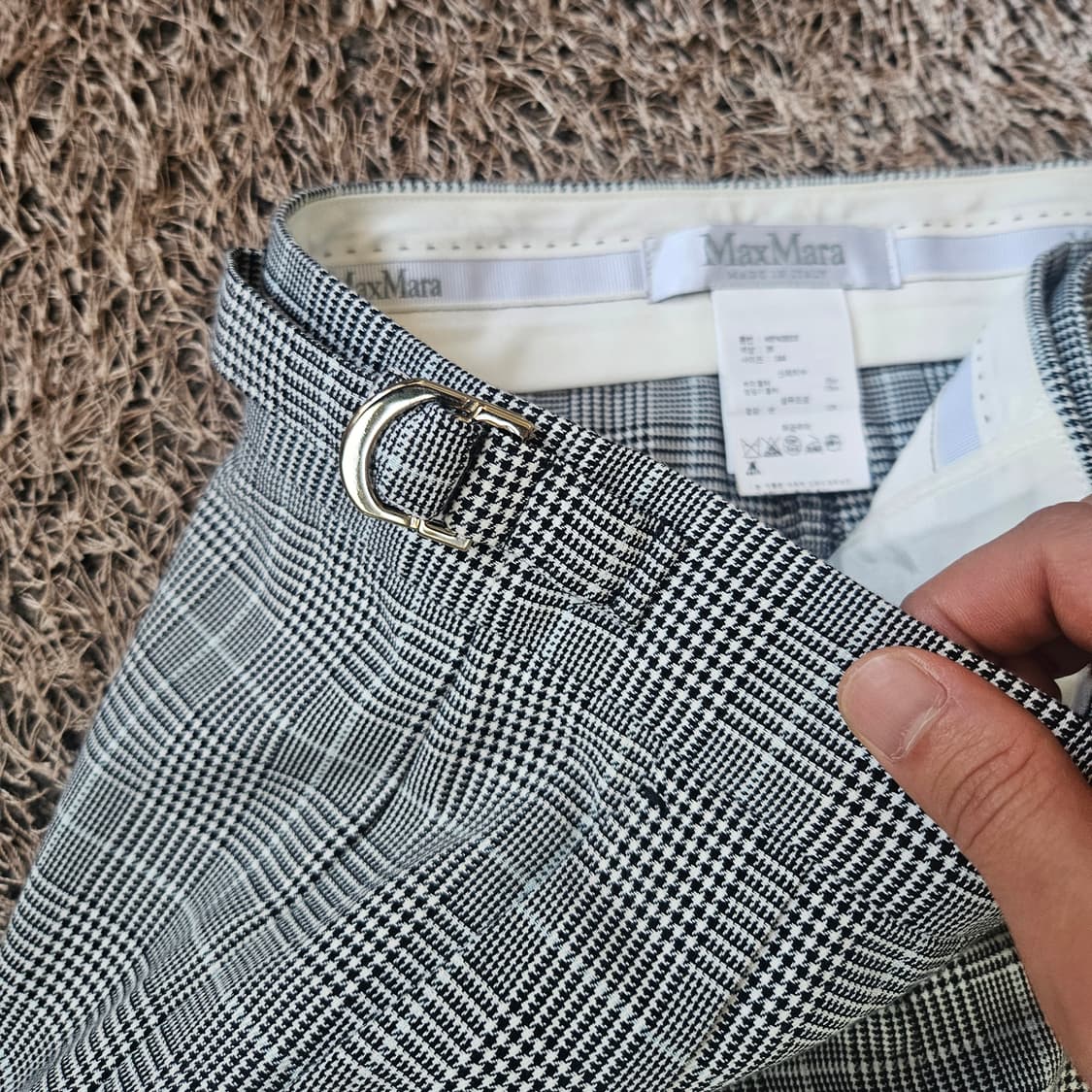 막스마라(MaxMara) 20ss 글렌 체크 트윌 슬렉스 팬츠  상품이미지3