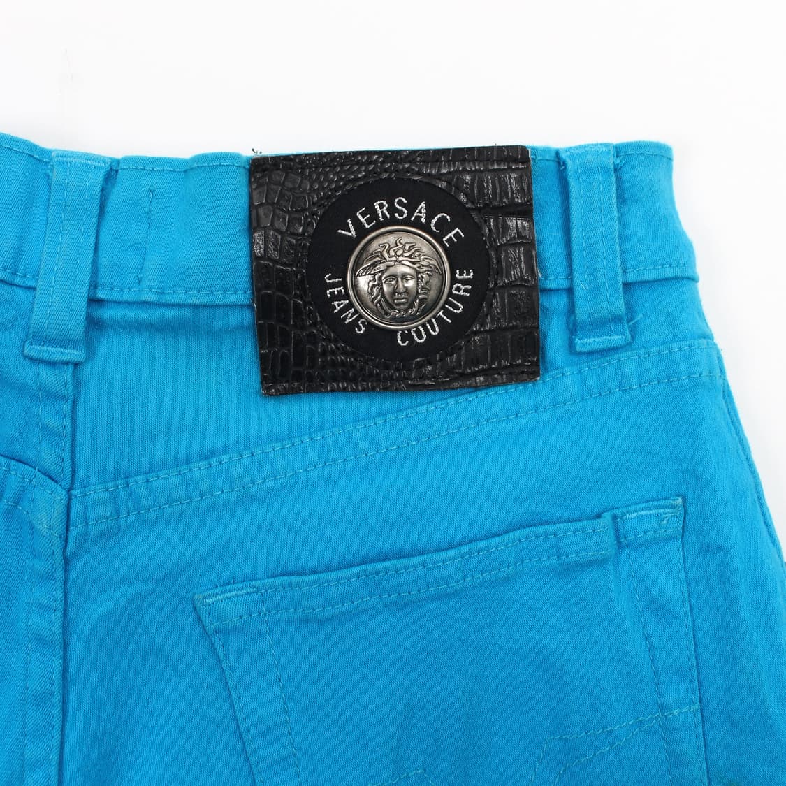 베르사체 VERSACE 빈티지 블루 데님 5부 반바지 상품이미지5