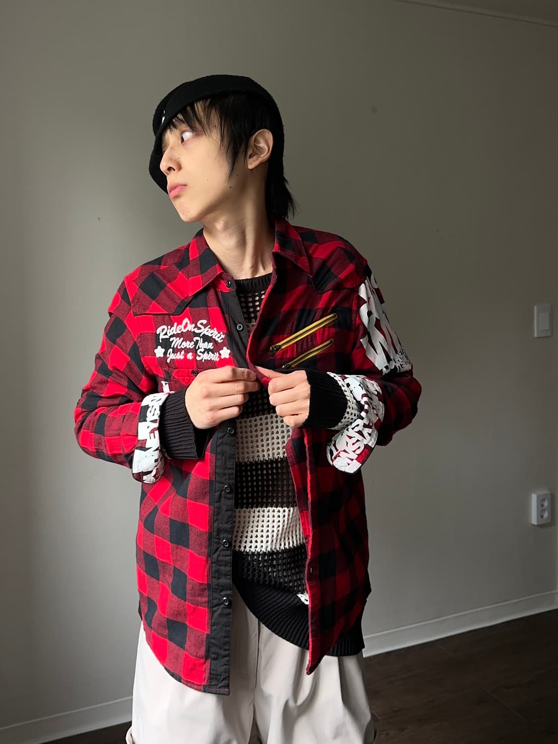 Sorridere 펑키 디테일 플레이드 체크 셔츠 상품이미지3