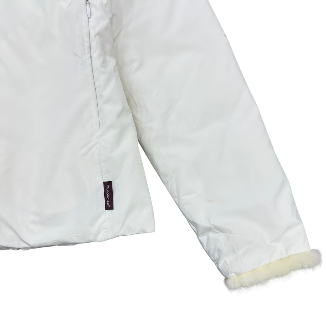 빈티지 몽클레어 화이트 밍크퍼 구스다운 패딩 점퍼 상품이미지5