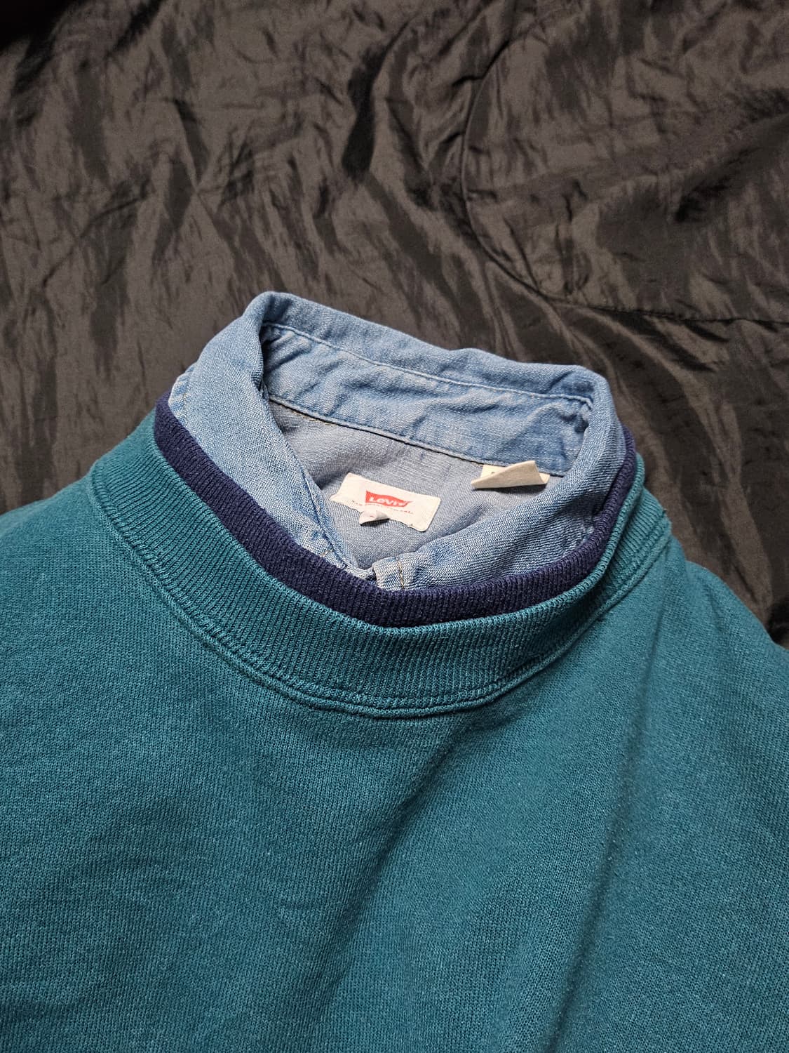 Hanes 90s usa 더블 하이넥 스웻셔츠L 상품이미지2