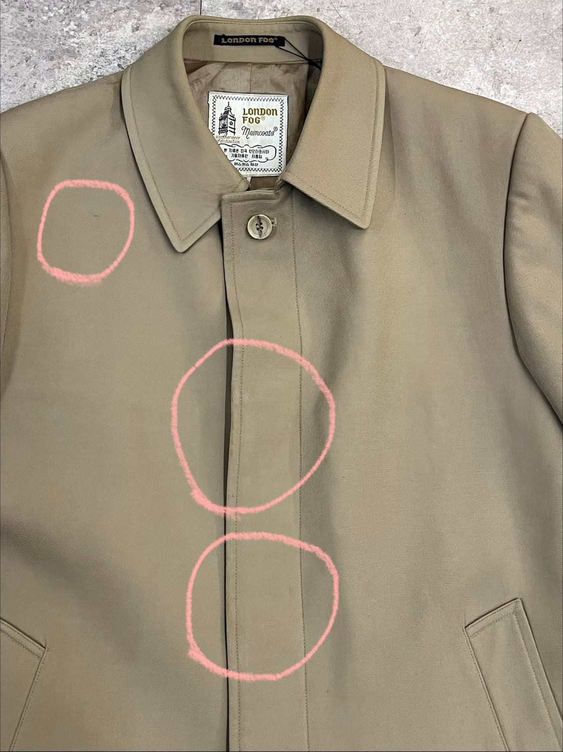 런던포그 울 트렌치 자켓 베이지 #csz3459 상품이미지4