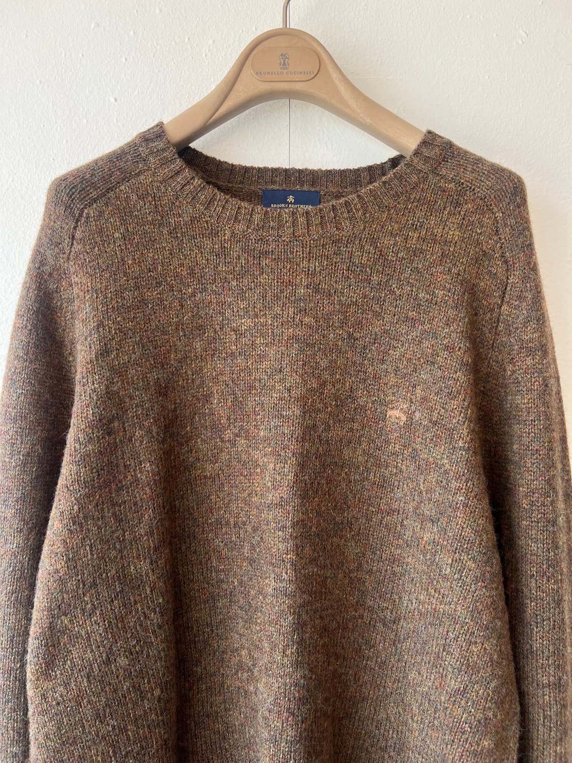 브룩스브라더스 남성 보카시브라운 라운드니트 울니트 상품이미지1