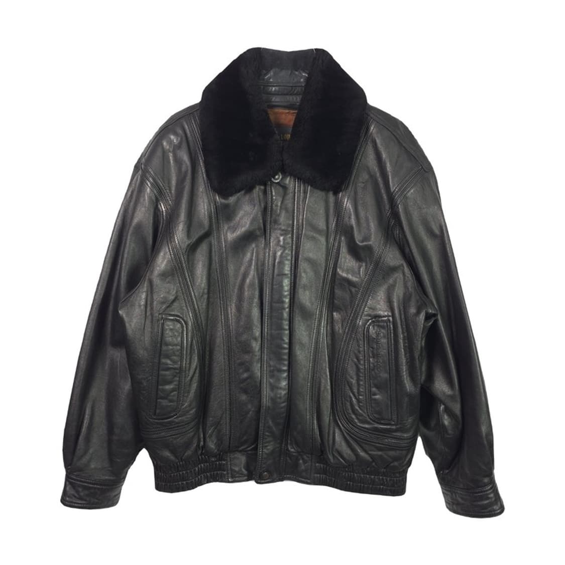 LONDON FOG 빈티지 양가죽 퍼카라 점퍼 L 상품이미지1