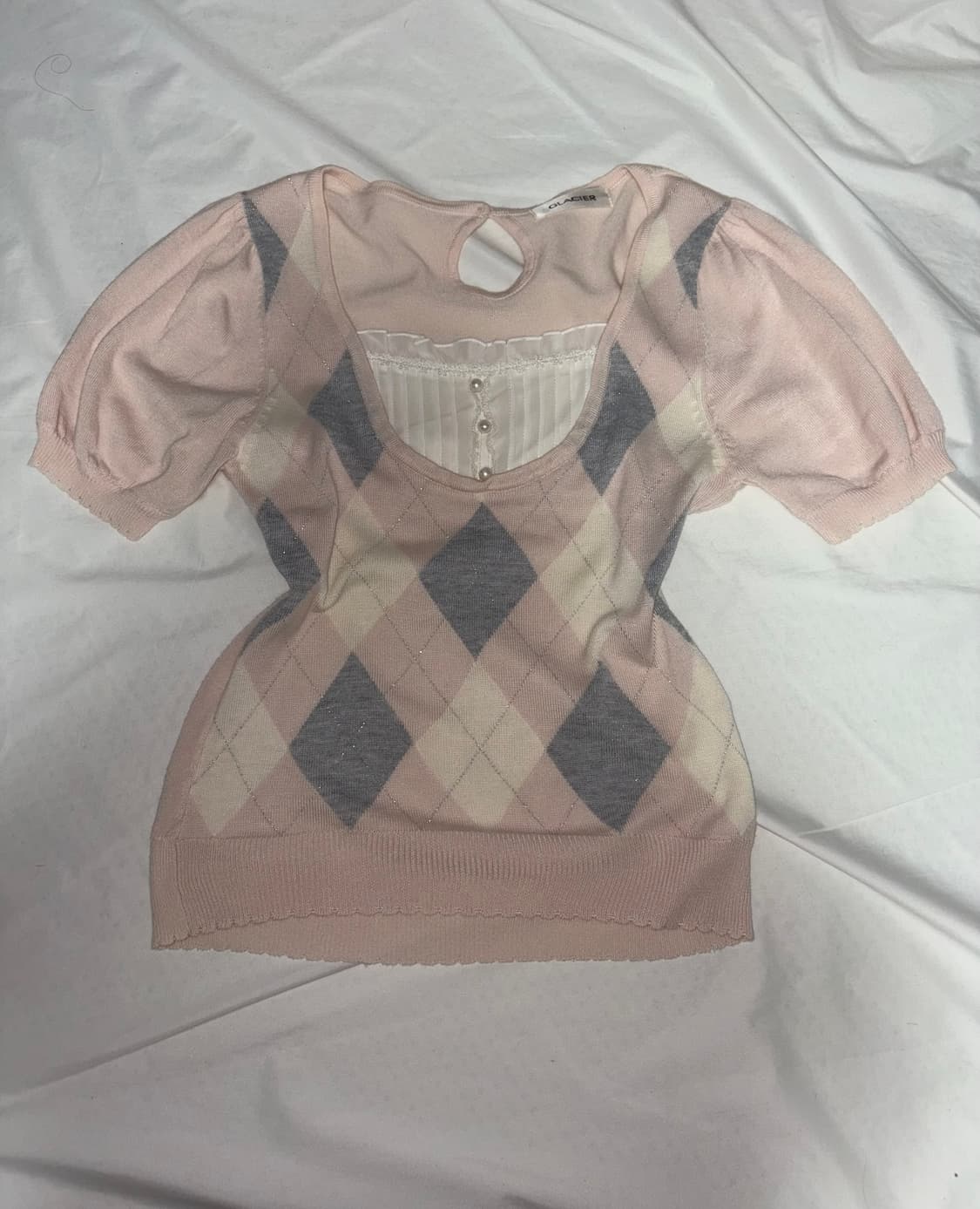 glacier 아가일 로걀탑 흰핑 회핑 희귀 빈티지 일브 상품이미지1