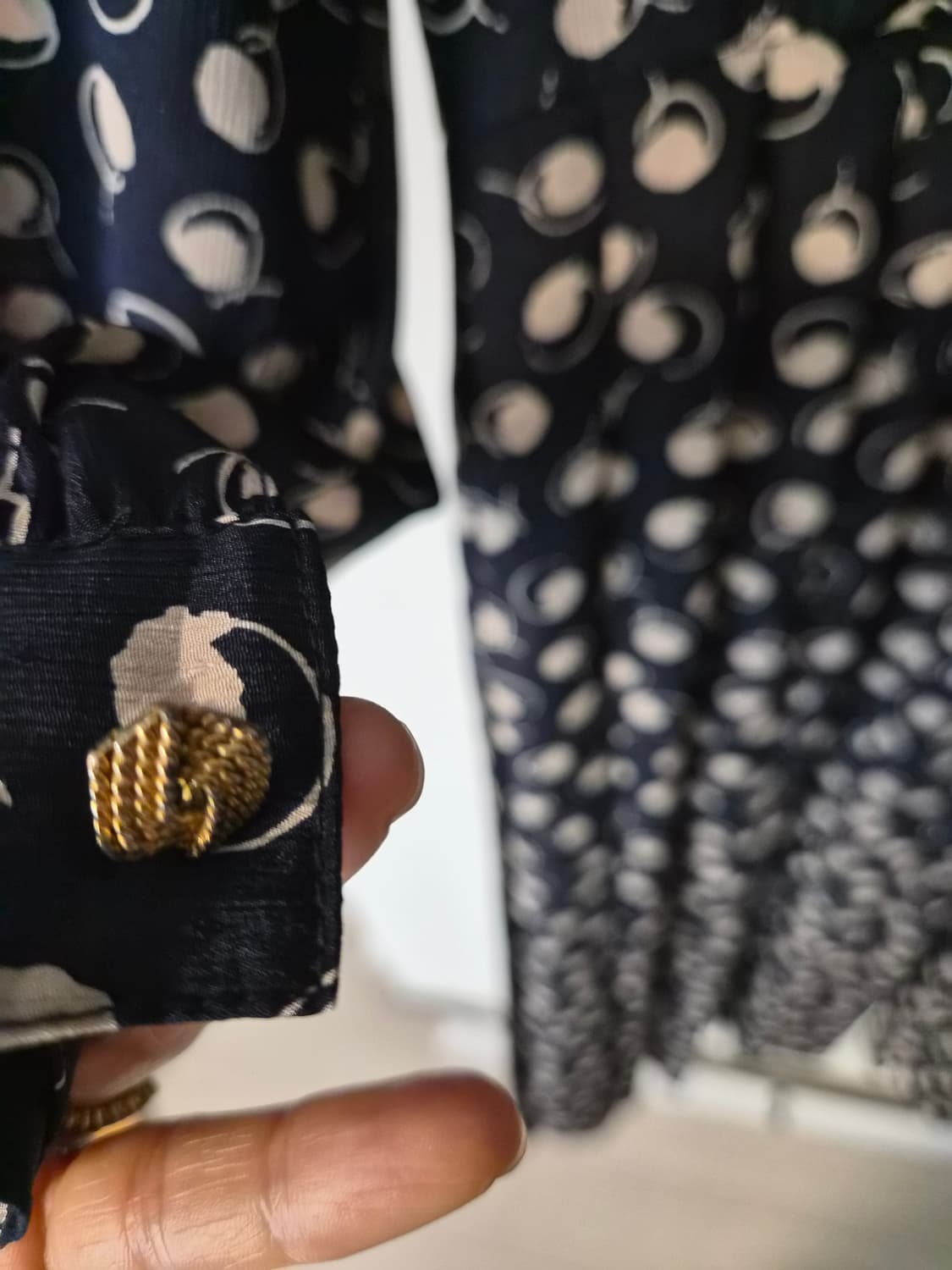 [빈티지/고급] 벨 카리브(Belle Carib) 패턴 롱 원피스 (상태 상품이미지4