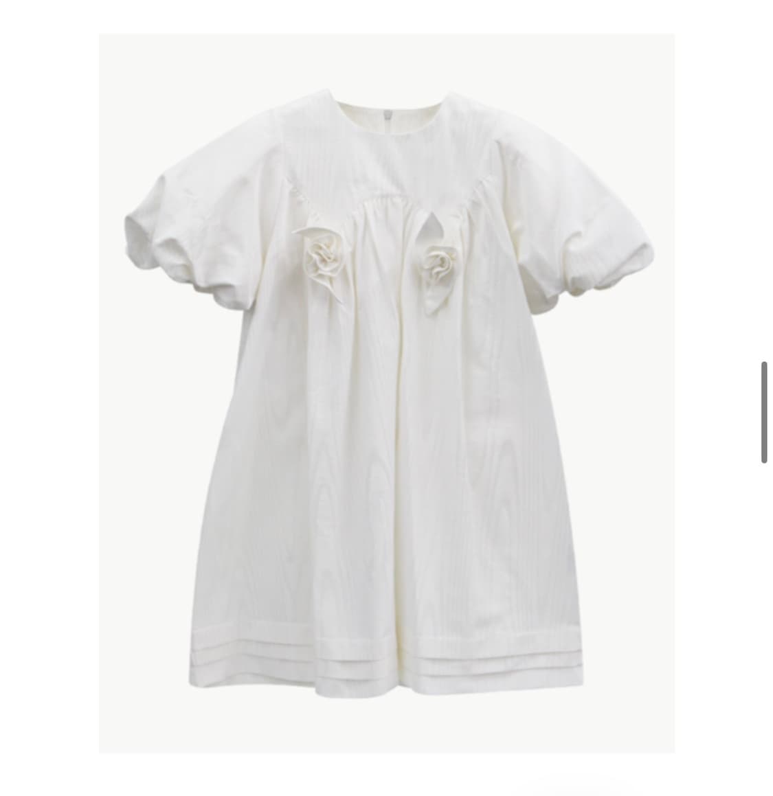 freckle moire white puff dress 상품이미지4