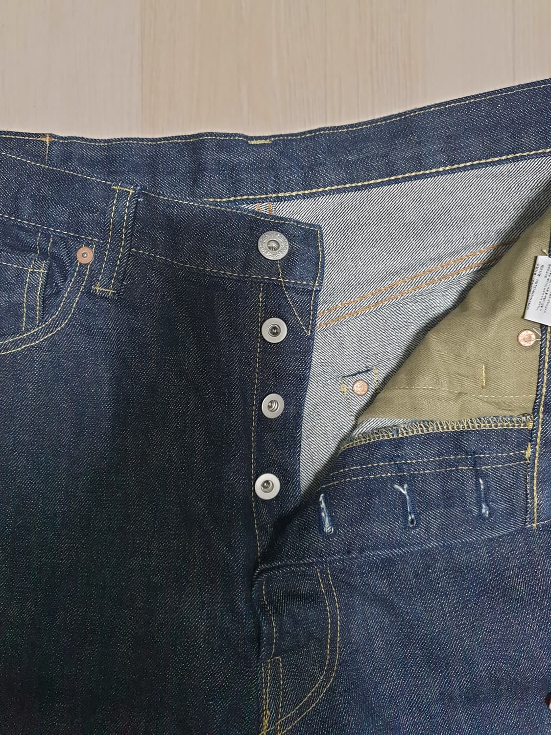 아웃스탠딩 W.W. II 셀비지 인디고 데님 L사이즈 상품이미지4