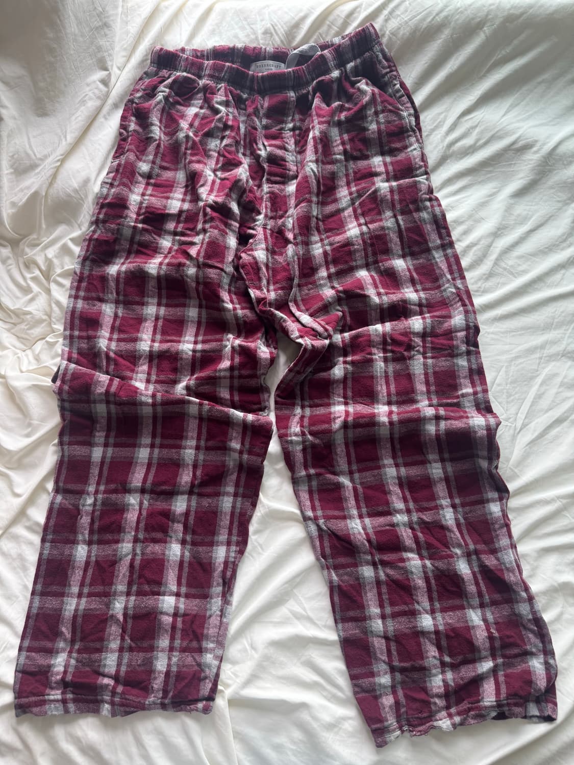 버건디 체크팬츠 상품이미지1