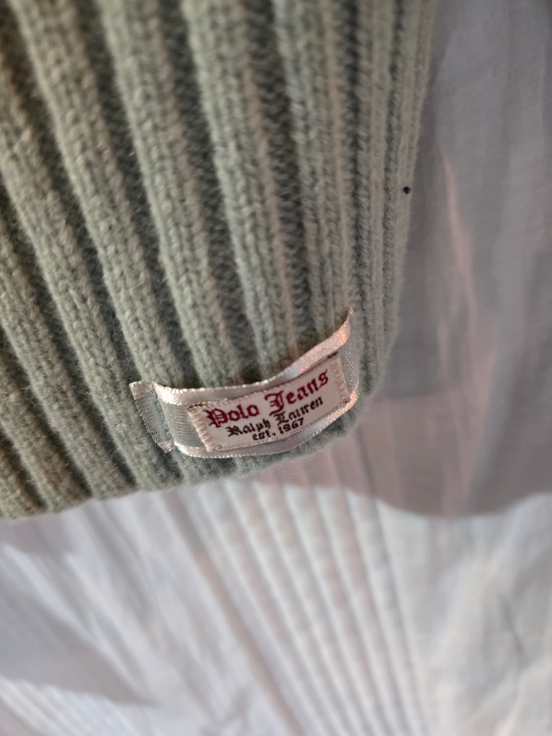 폴로 케이블 니트 가디건 민트 상품이미지5