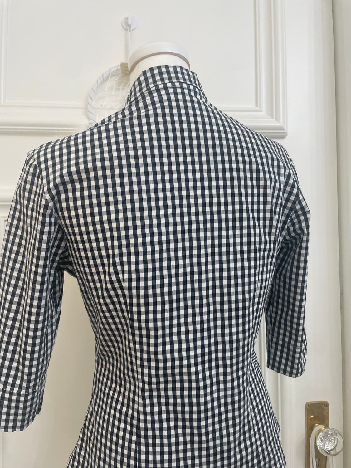 black gingham check basic shirt(size-M) 상품이미지4