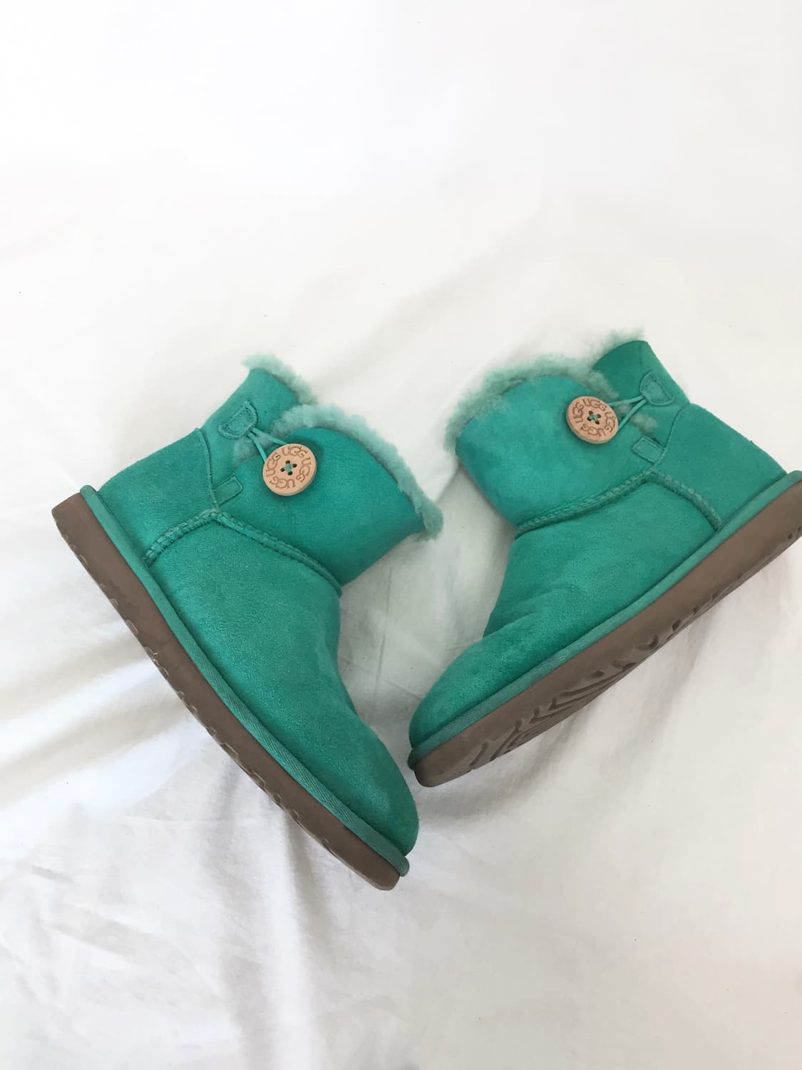 UGG Wood button  Mint Short Boots  상품이미지2