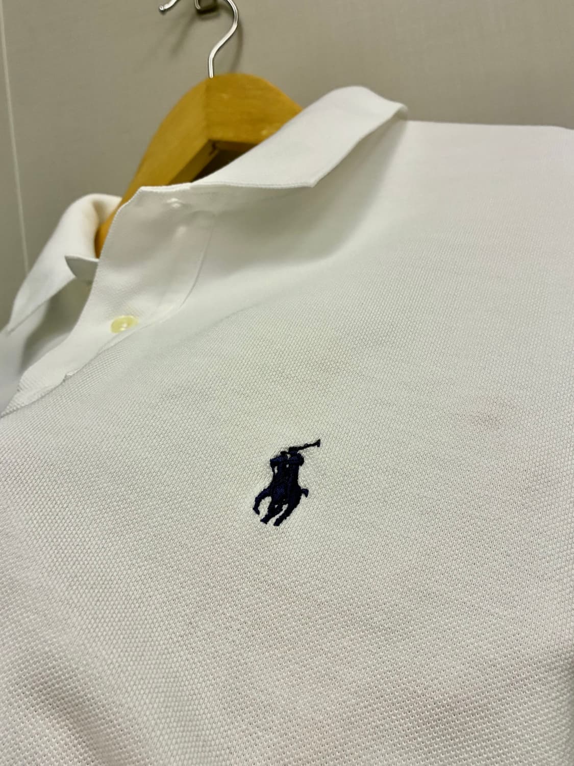 (XL)POLO 폴로랄프로렌 코튼 반팔 PK카라티 화이트 폴로카라티 상품이미지4