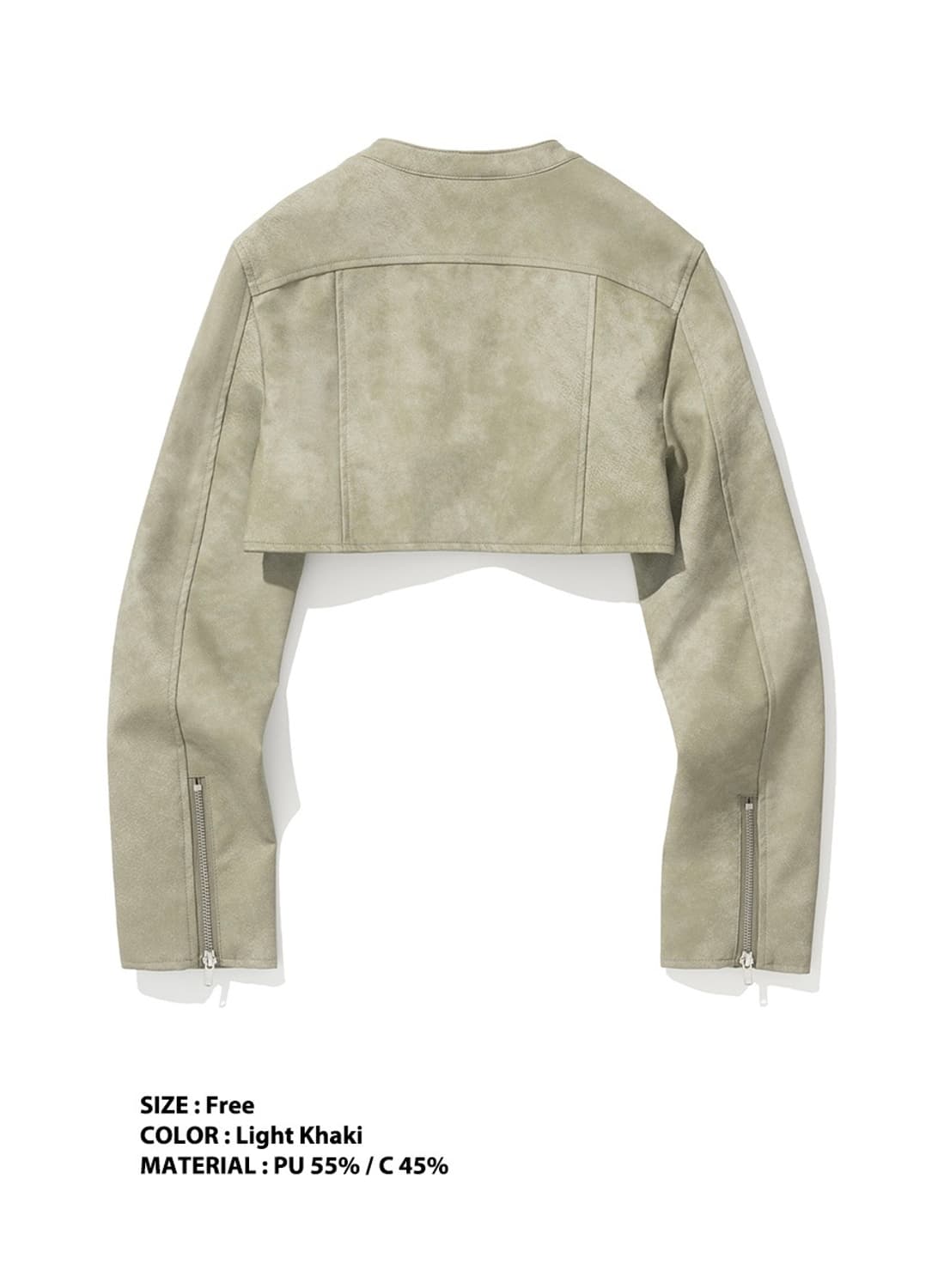 [낫포너드] W Vintage Cropped Leather Jacket 상품이미지3
