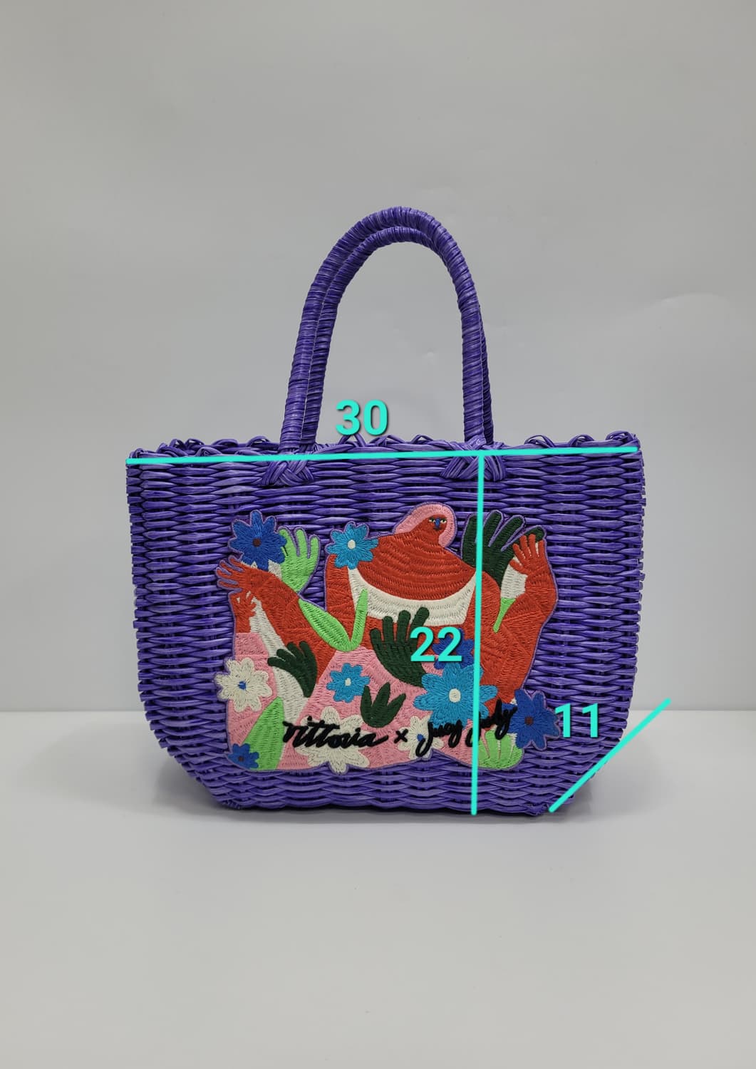 (새상품급) 쥬시쥬디x앰버빅토리아 21SS 콜라보레이션 바스켓백 / 퍼플 상품이미지10