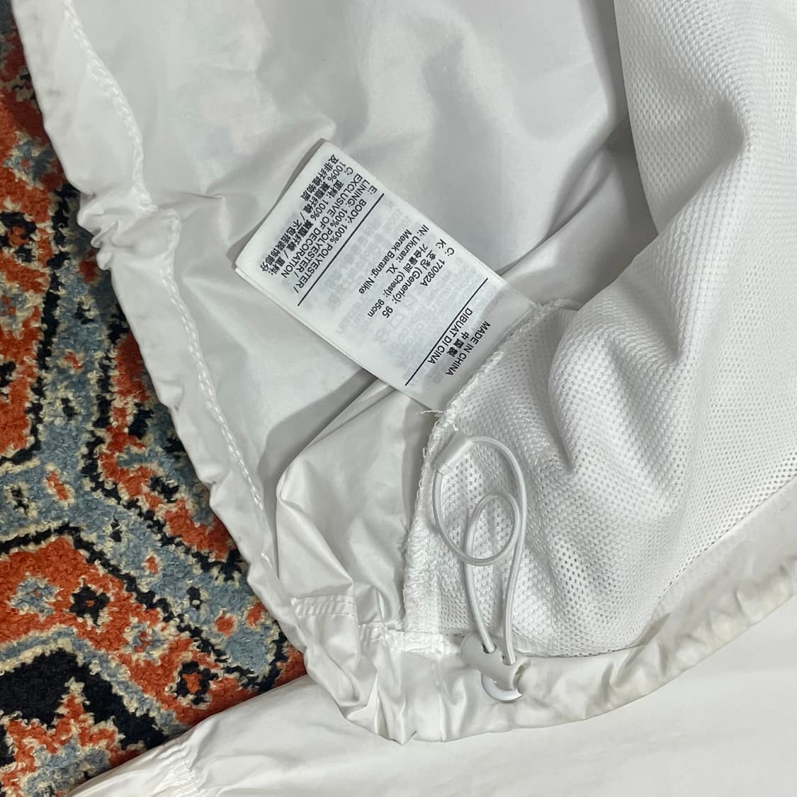 나이키 스펠로고 화이트 바람막이 점퍼 여성XL 상품이미지5