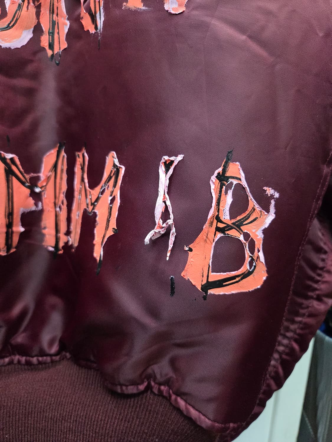 슈퍼콤마비 핸드패인팅 MA-1 항공 점퍼 상품이미지3