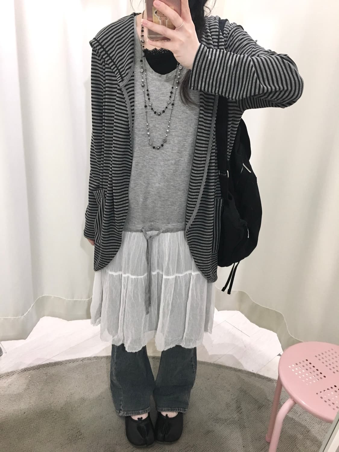 stripe hoodie cardigan 상품이미지4