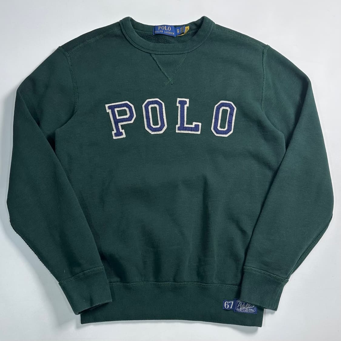 폴로 랄프로렌 그린 로고 맨투맨   상품이미지1