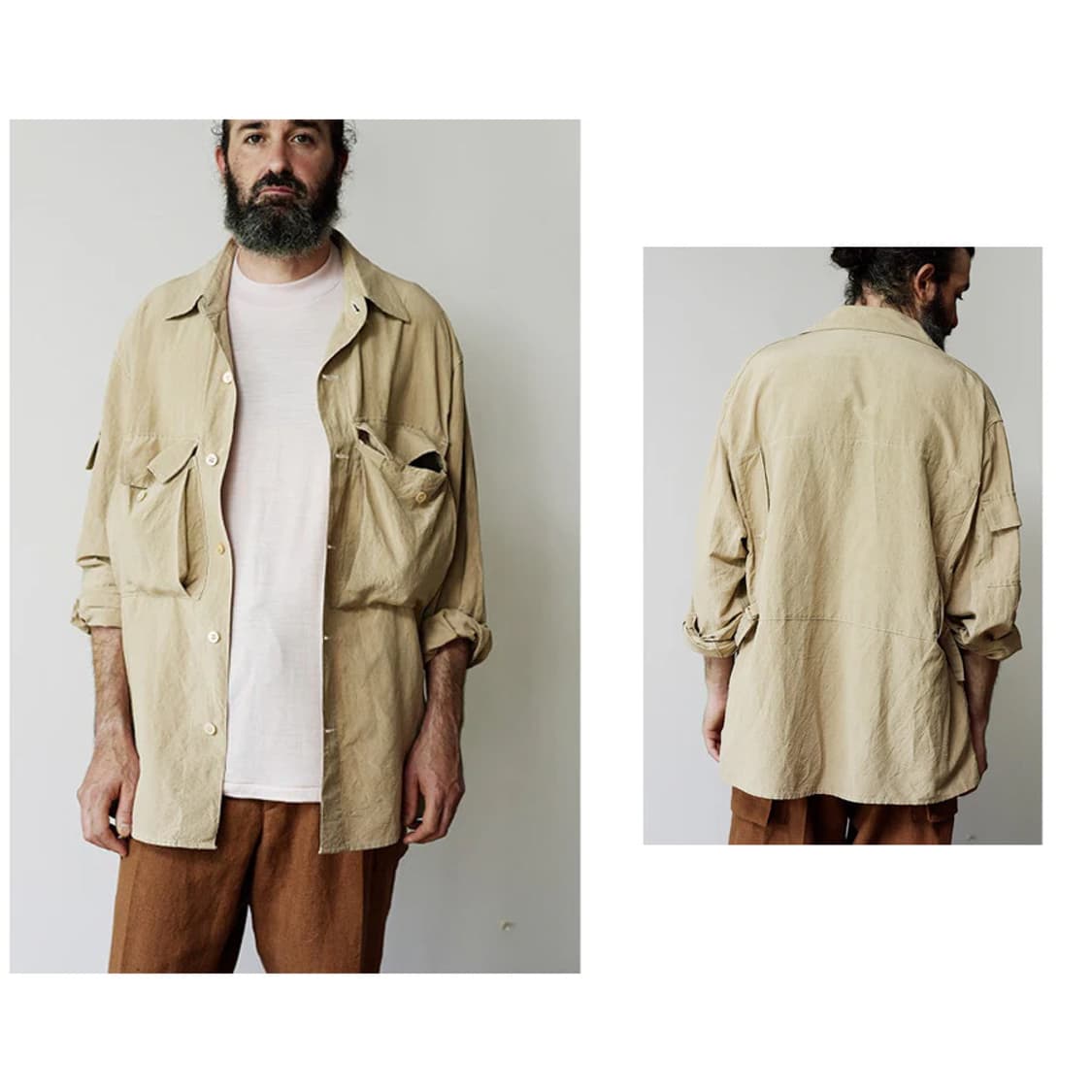 캡틴선샤인 21SS 실크 린넨 필드 셔츠 자켓 38(100-105)사이즈 상품이미지2