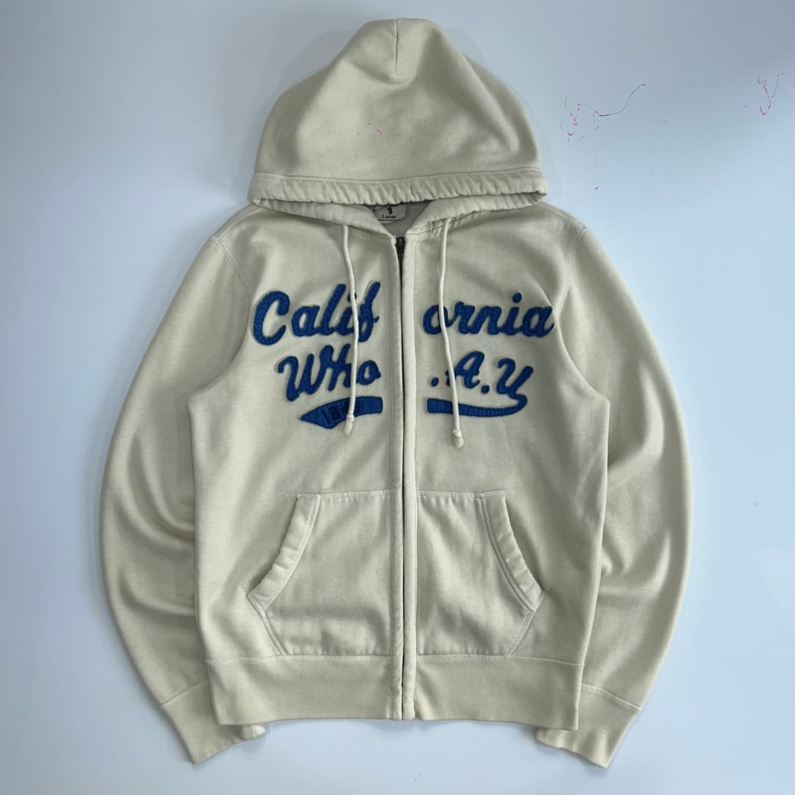 Who A U 후아유 캘리포니아 아이보리 후드집업 상품이미지3
