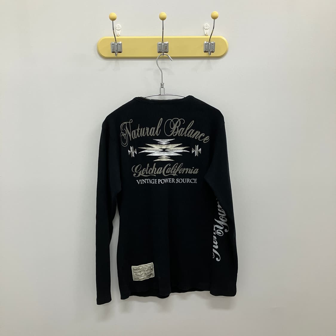 GOTCHA 갓챠 나바호  검정 와플 긴팔티 상품이미지2