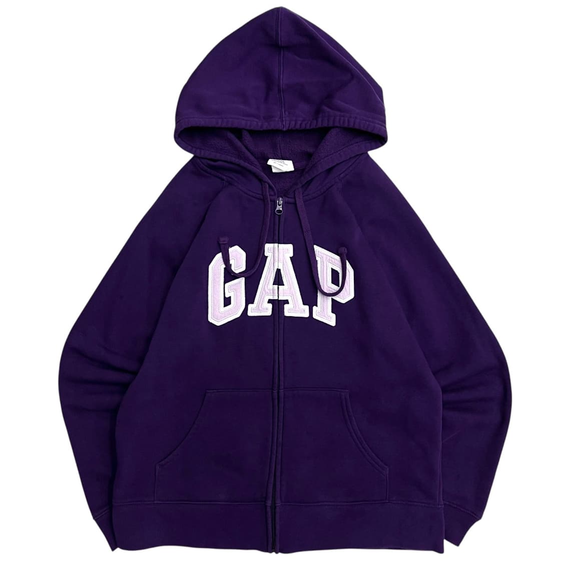 갭 연보라 센터로고 딥퍼플 후드집업 M 상품이미지2