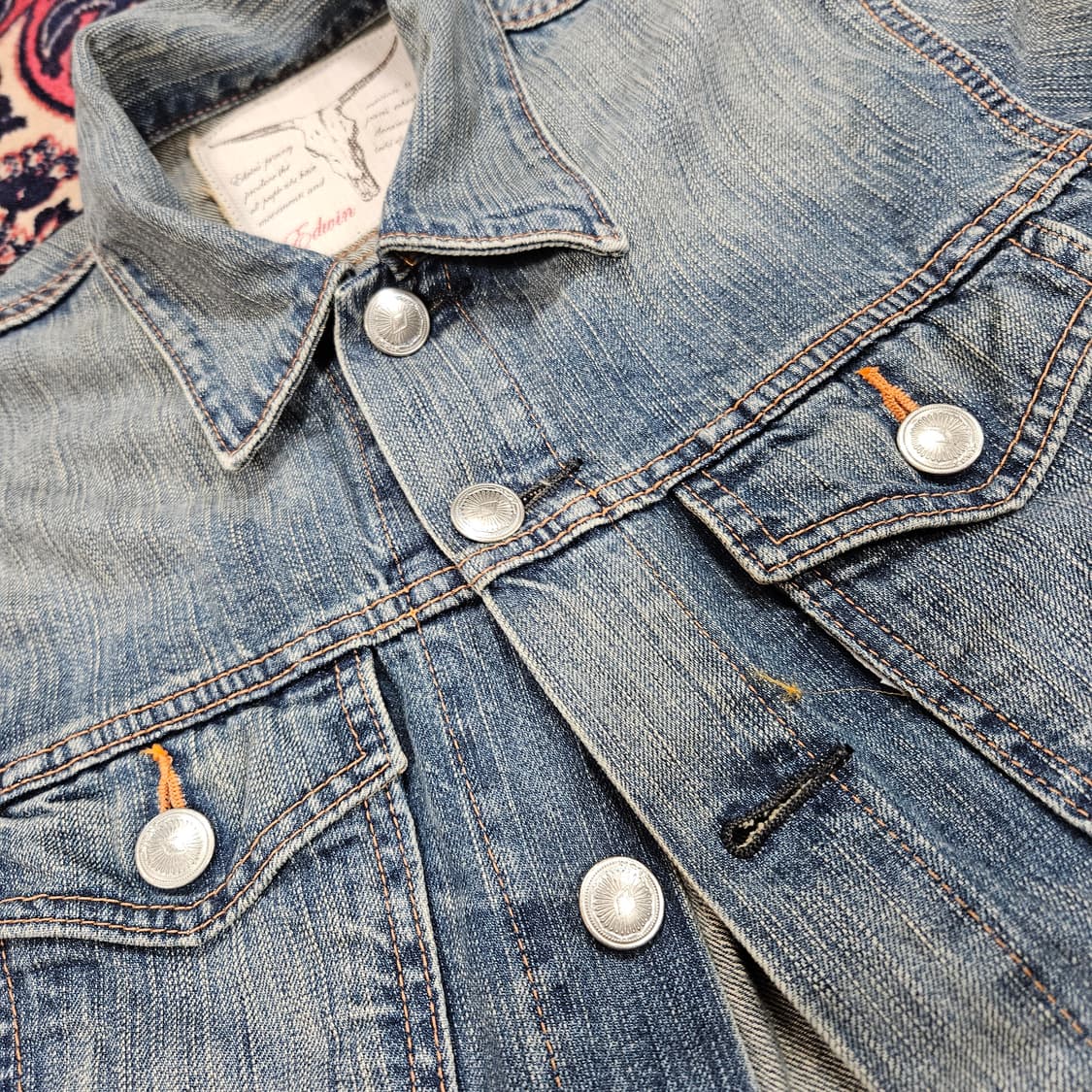 에드윈(Edwin) in Japan 00's y2k 빈티지 데님자켓 S  상품이미지3