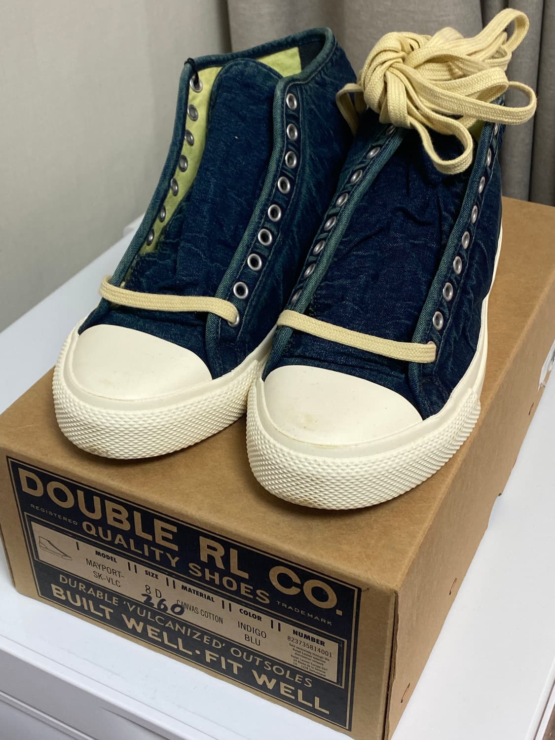 더블알엘 메이포트 인디고 블루 캔버스 컨버스 슈즈 260 상품이미지2