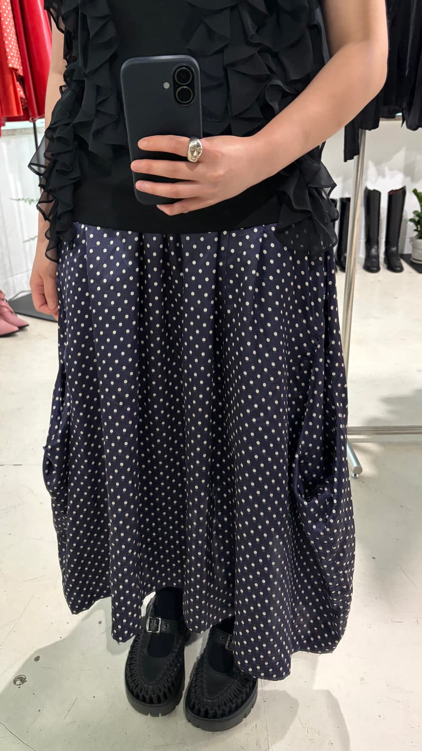 Polka Dot Transformed Satin Skirt 상품이미지9