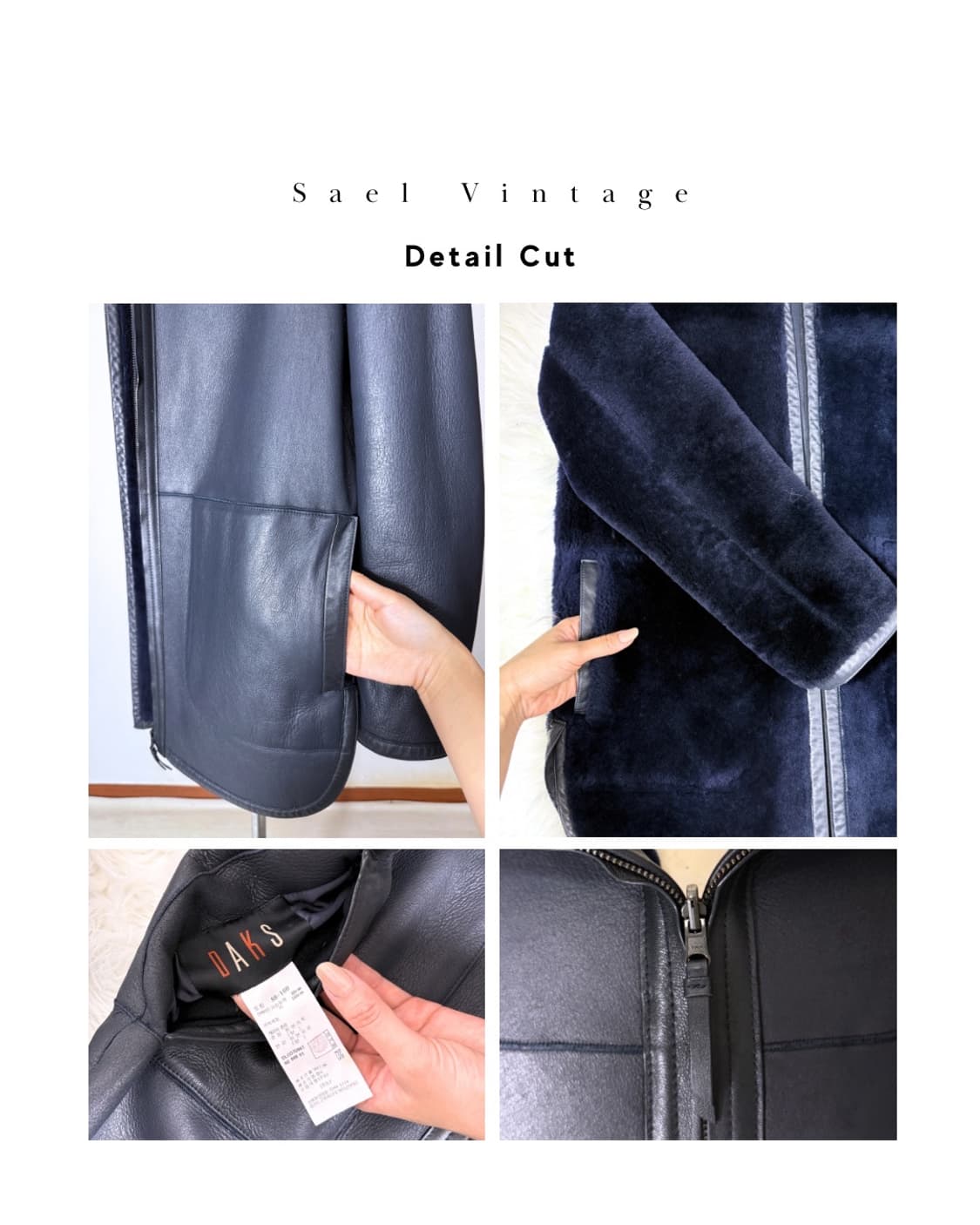 닥스 17FW 리버시블 천연 양가죽 무스탕 자켓 상품이미지6