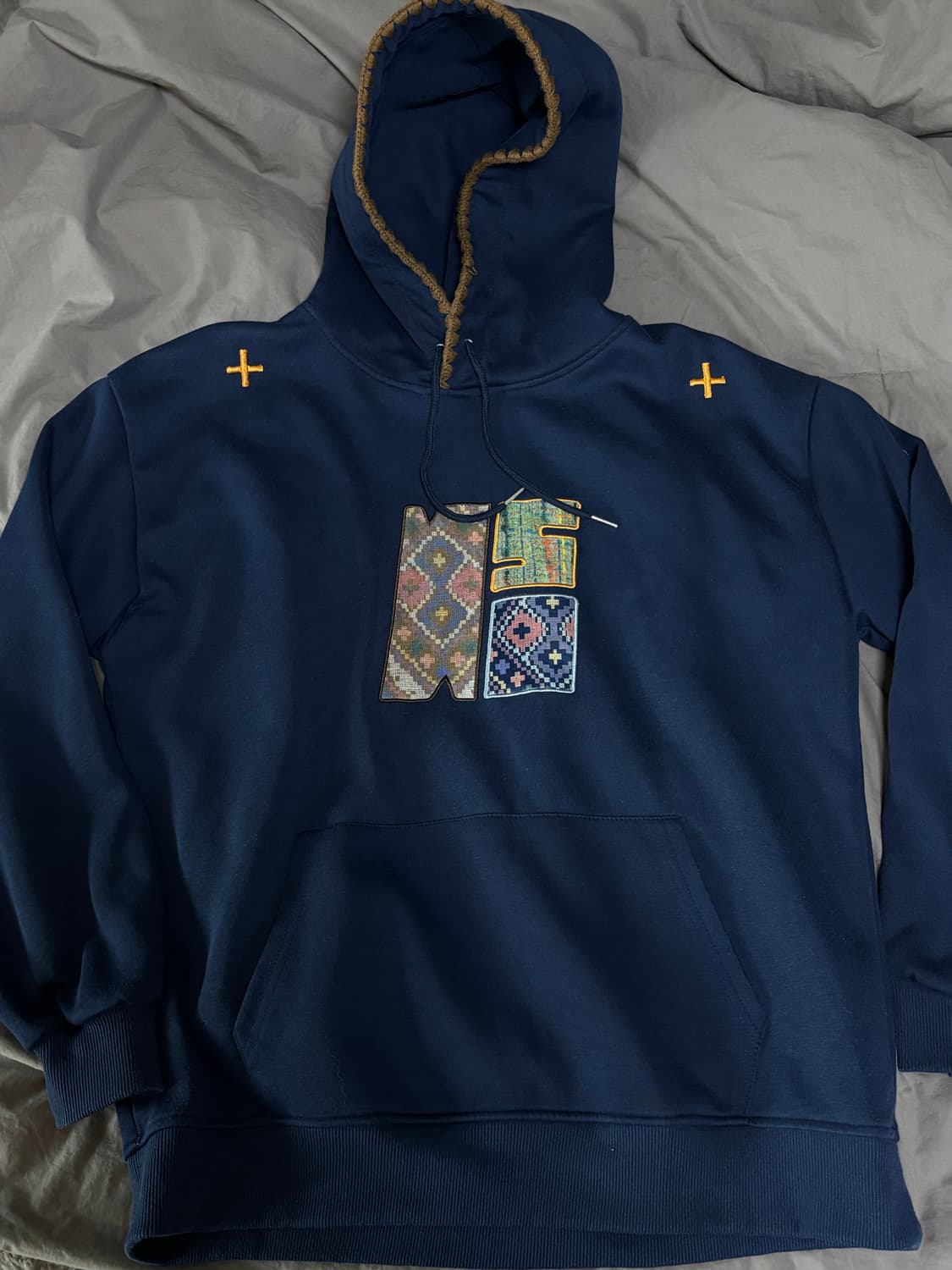 빈티지 스즈코 히피 네이비 후드티 상품이미지1