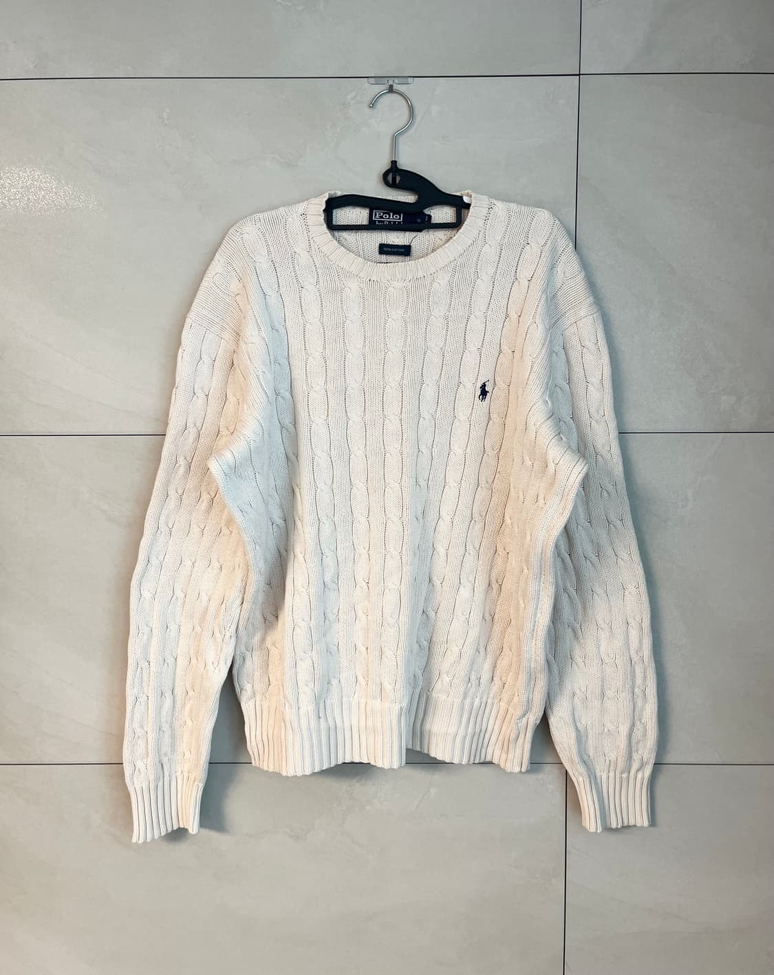폴로 랄프로렌 케이블 꽈베기 니트 아이보리 상품이미지2