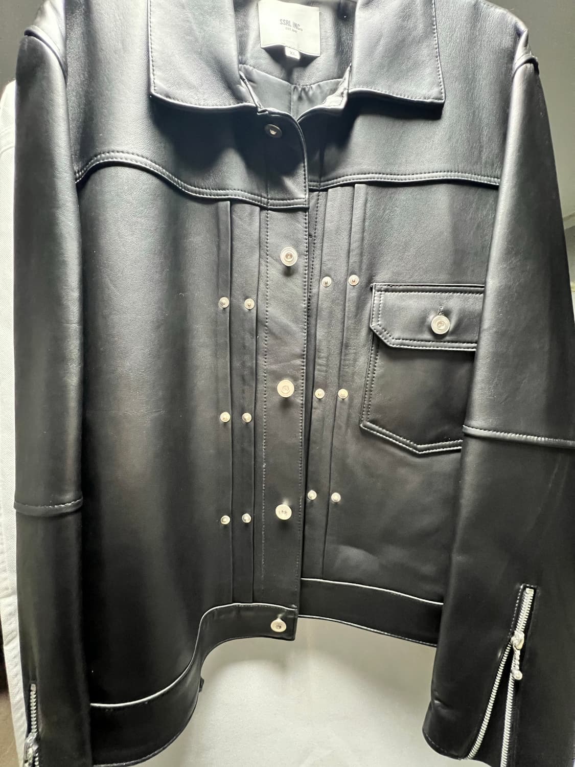 정품 에스에스알엘 레더자켓 블랙 XL 상품이미지2