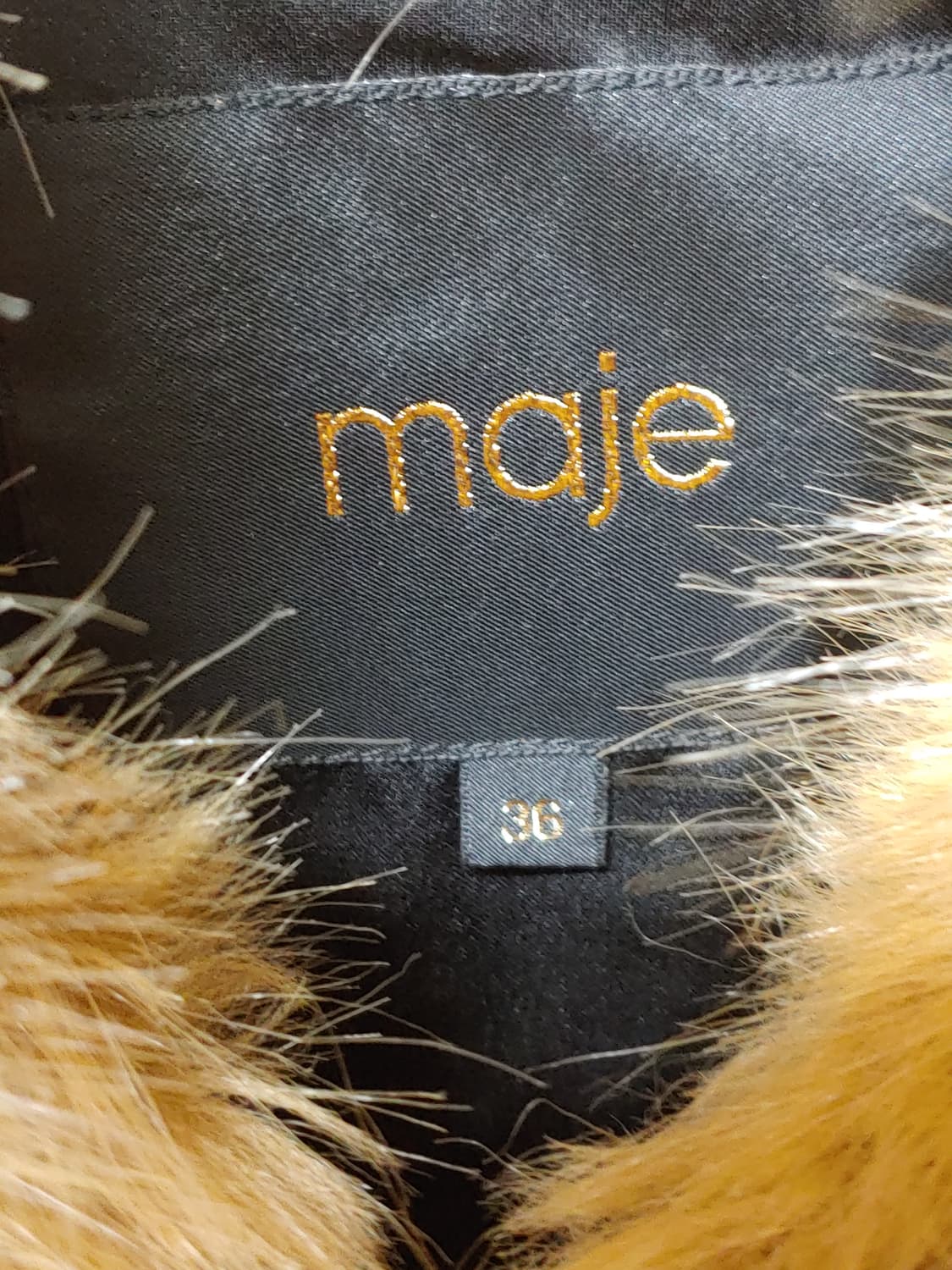 maje 마쥬 브라운 퍼 자켓 36 상품이미지3