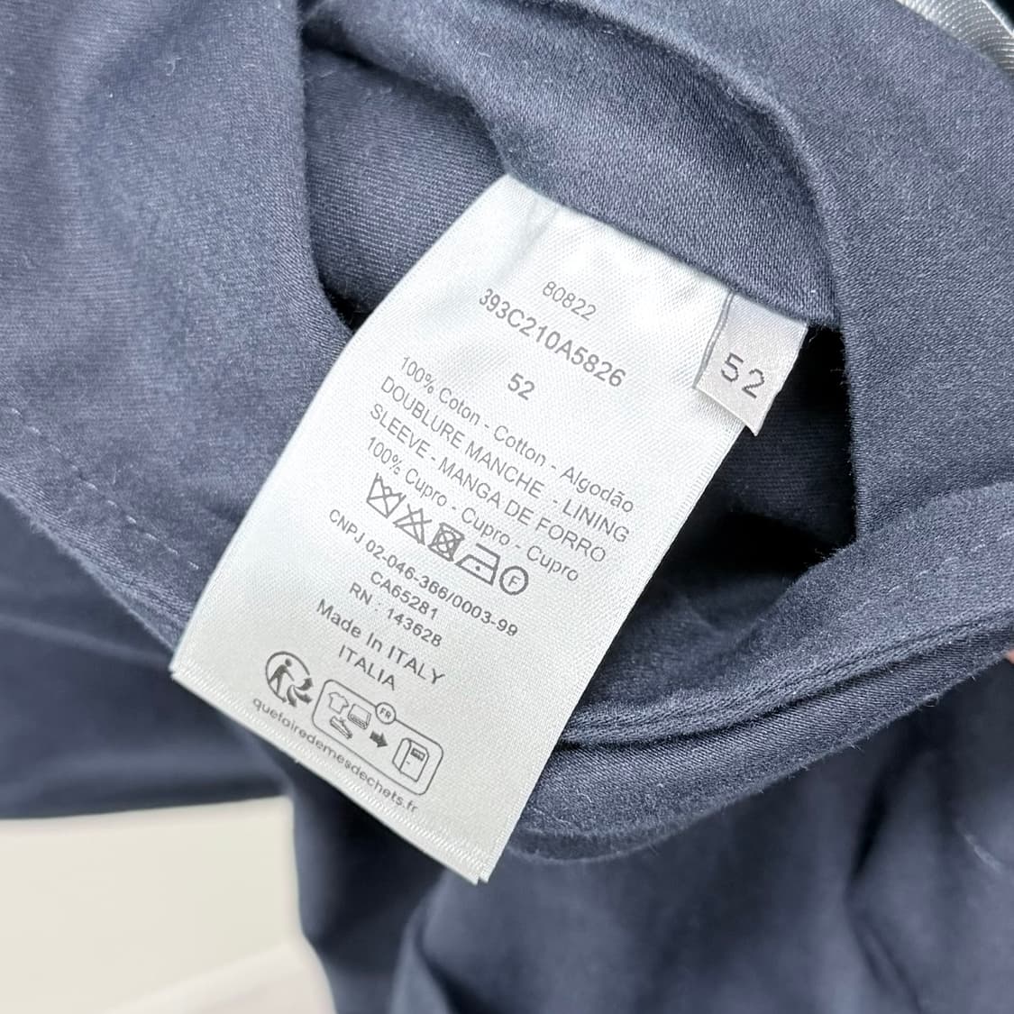 [S급/52] 디올 x 티어스 데님 블루종 자켓 다크네이비 상품이미지7