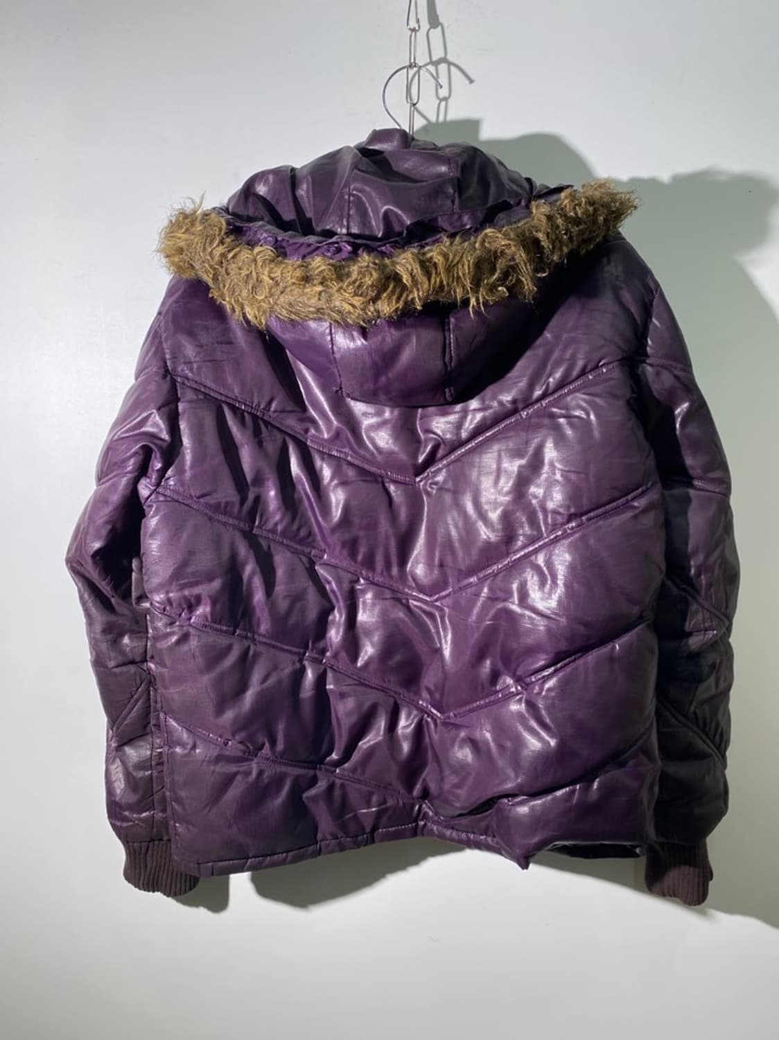빈티지 퍼 후드 푸퍼 자켓 상품이미지2