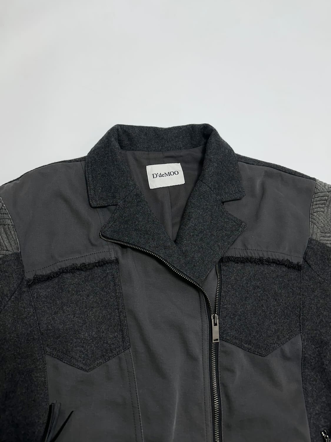 D‘deMOO 디데무 패치워크 라이더 자켓 상품이미지3