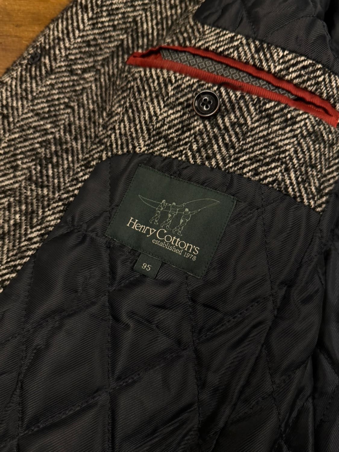 헨리코튼 헤링본 트위드 맥코트 남성95 상품이미지8