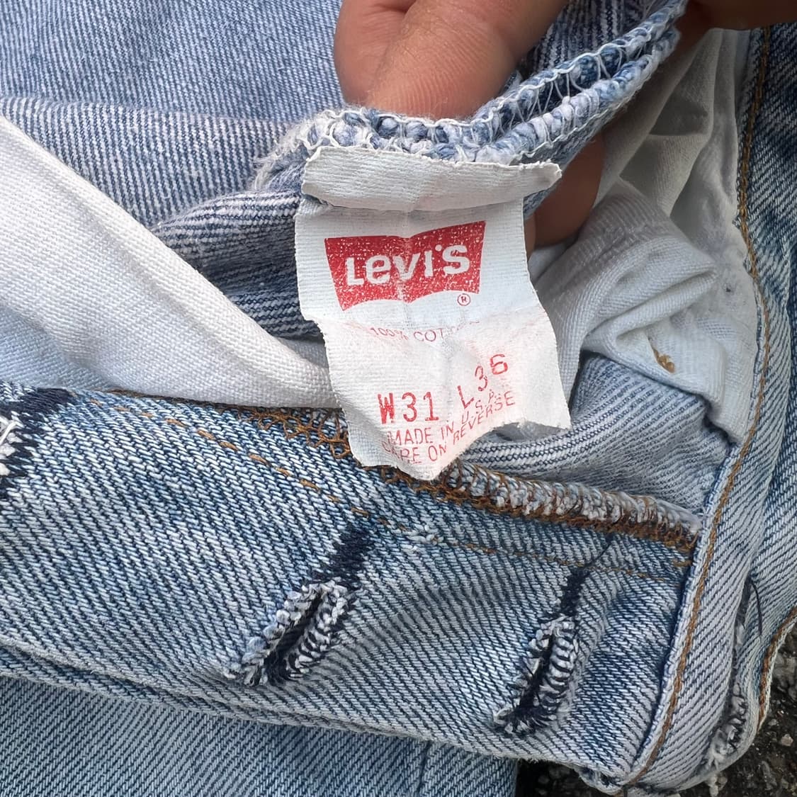 90년대에 미국에서 생산된 리바이스 501 데님 상품이미지6