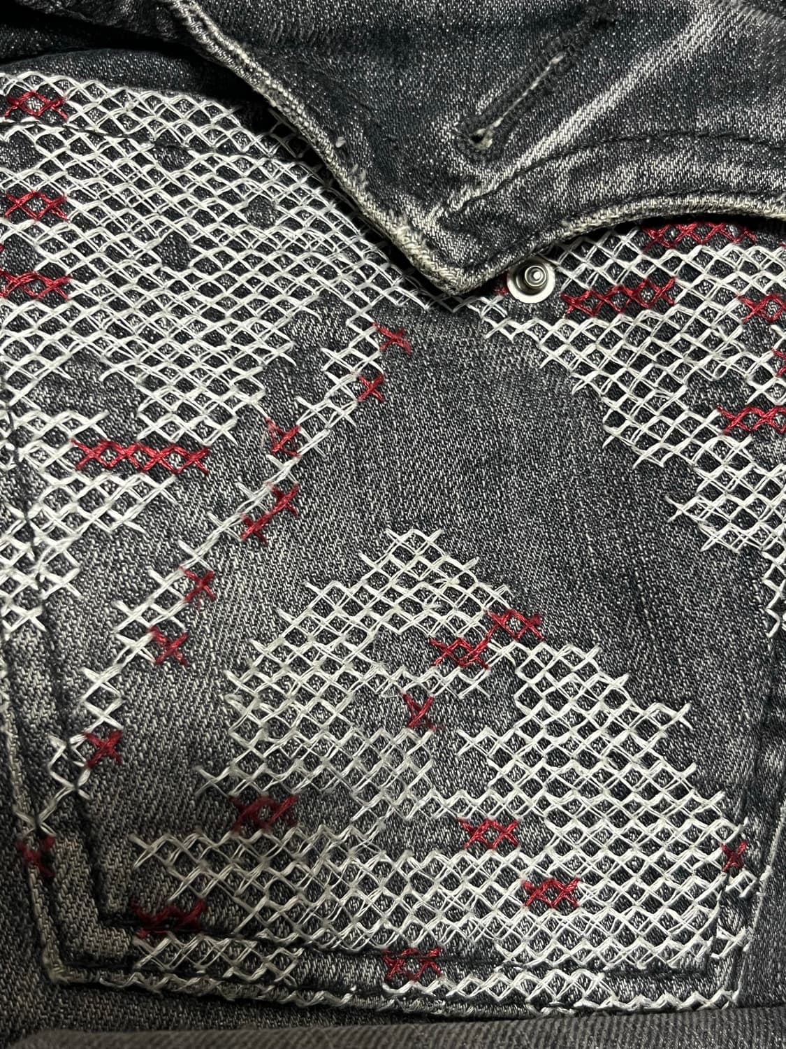 Buckaroo 버커루 스컬 패치 그레이 워싱 데님 상품이미지5