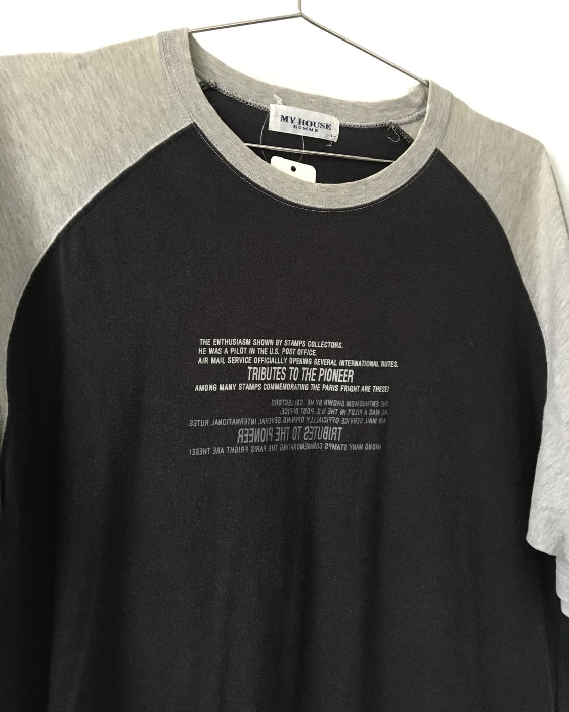 Lettering printing raglan t shirt 상품이미지5