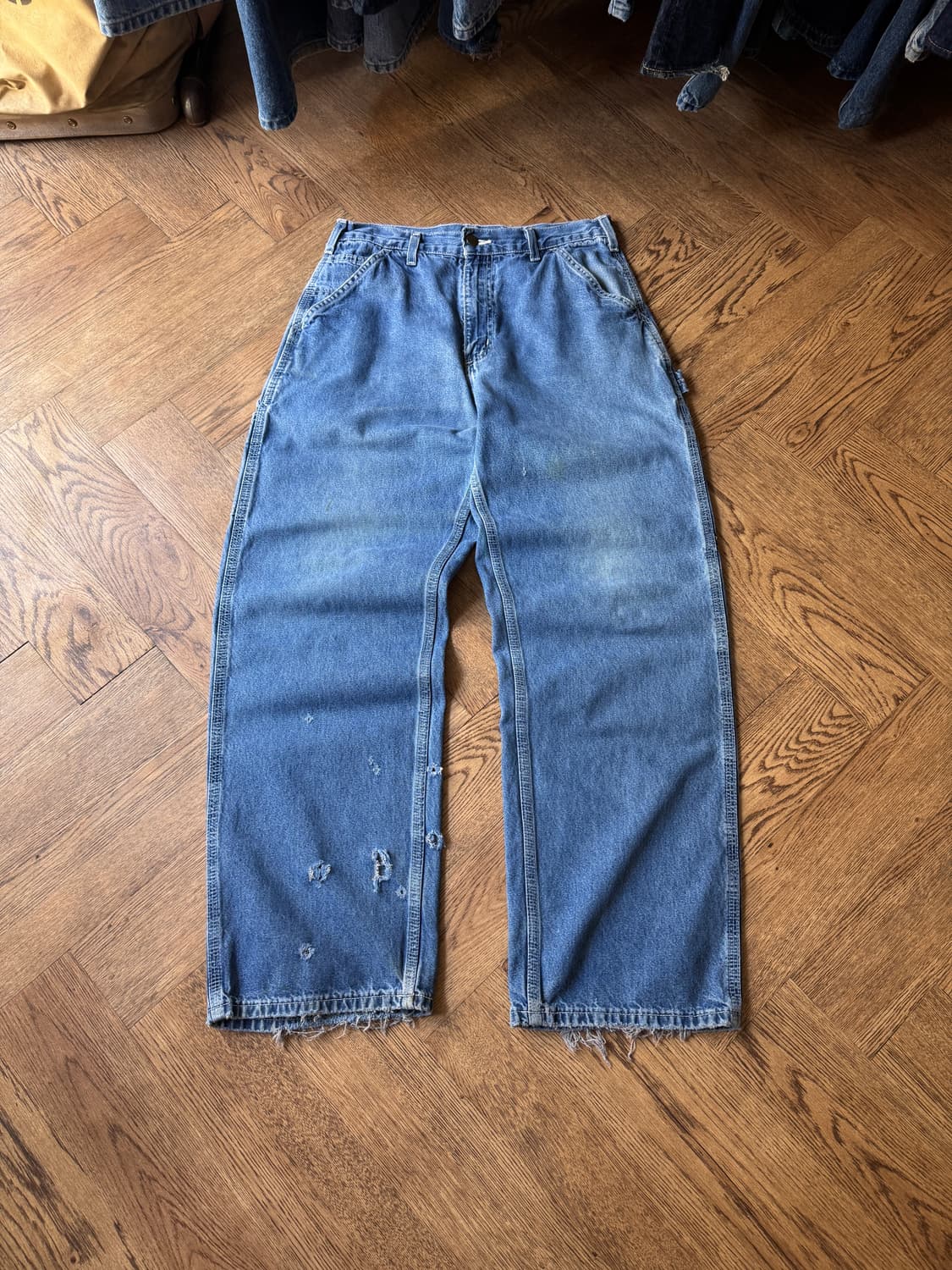 [31]칼하트 USA 디스트로이드 디테일 싱글니 데님 팬츠 상품이미지2