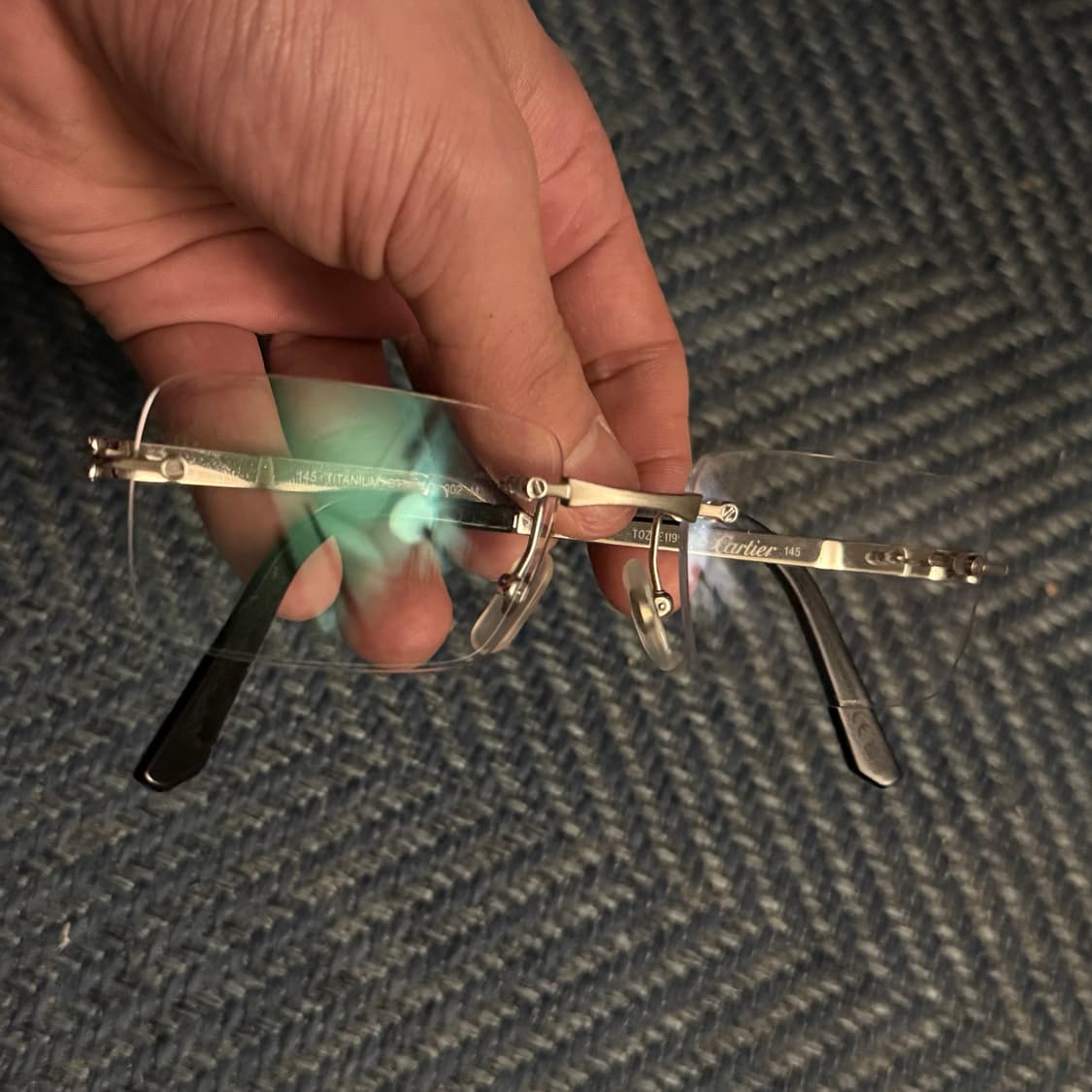 까르띠에 산토스 무테 실버 안경 상품이미지2