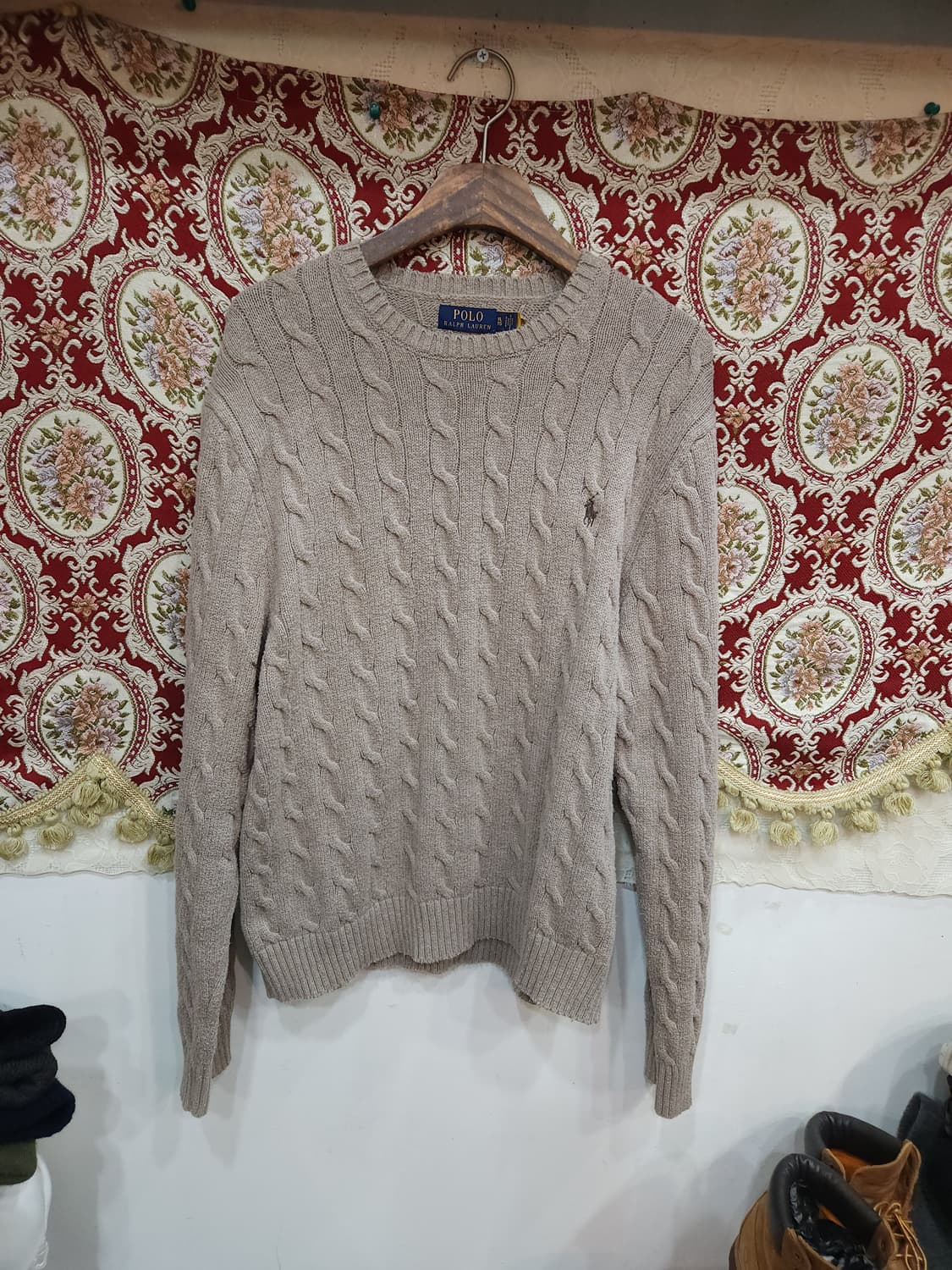 폴로 랄프로렌 베이지 꽈배기 코튼 니트

 상품이미지2