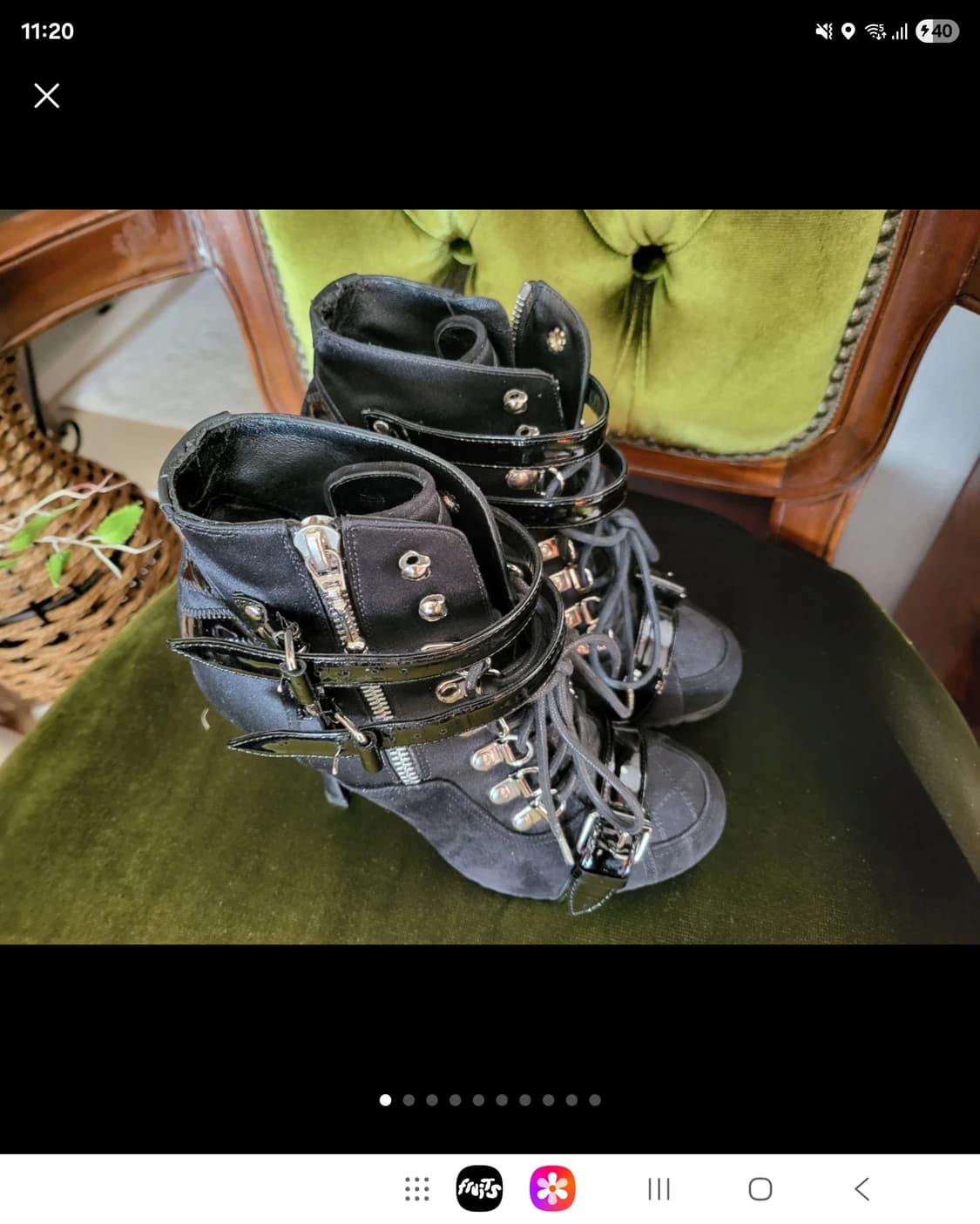 박스채 새상 발렌시아가 니콜라스 제스키에르 레이스업 부티 부츠 상품이미지1