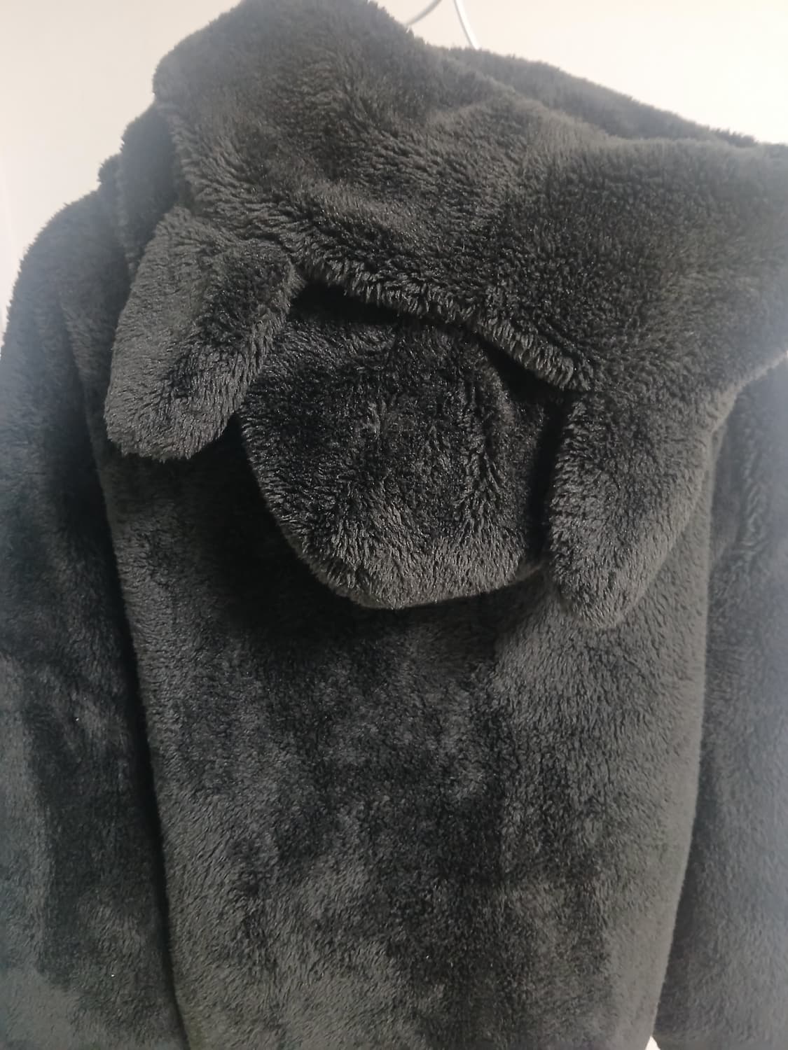 빈티지 동물 귀 퍼파카 블랙 상품이미지1