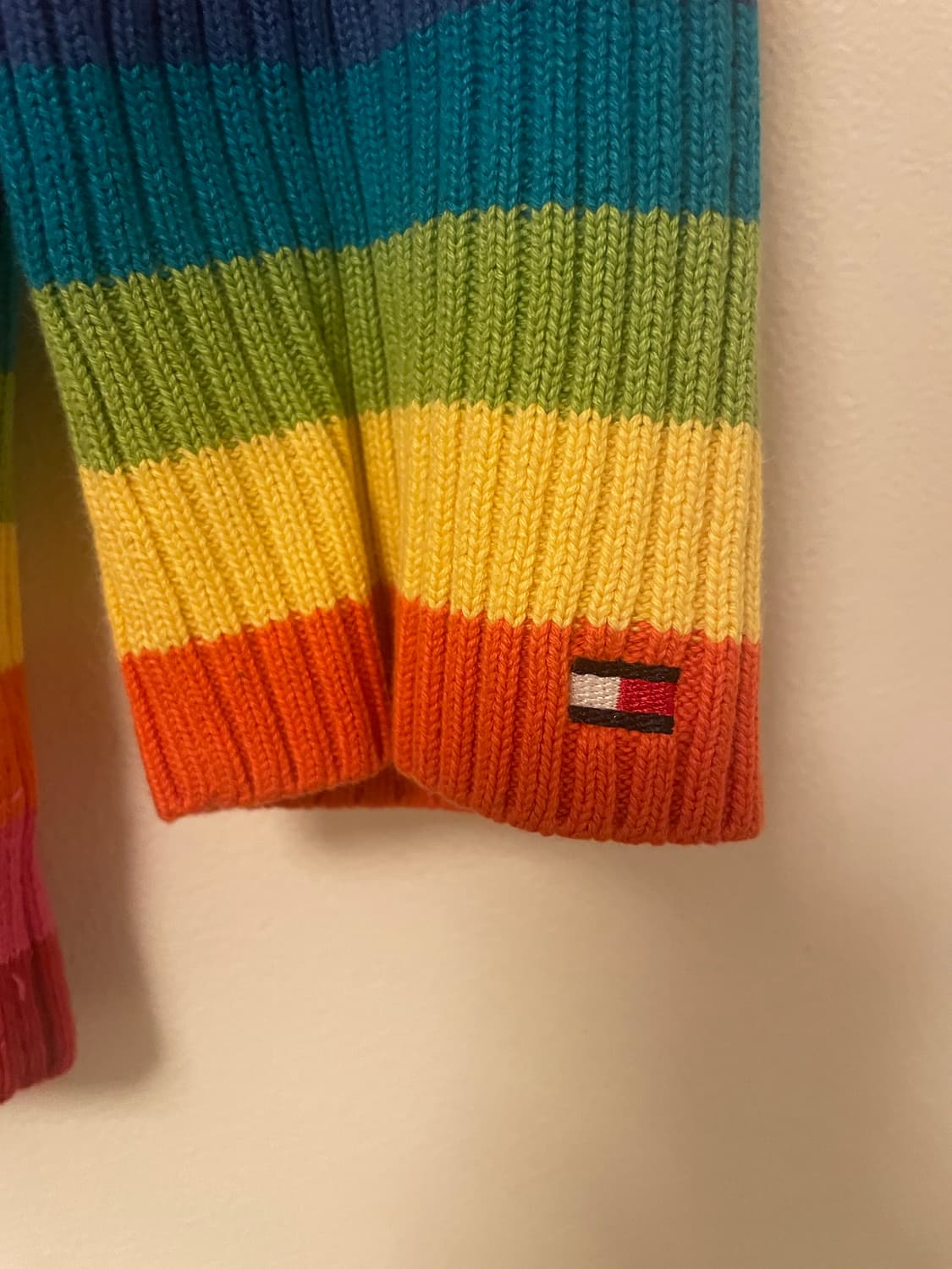 Tommy Hilfiger 레인보우 칠부 골지 니트 상품이미지3