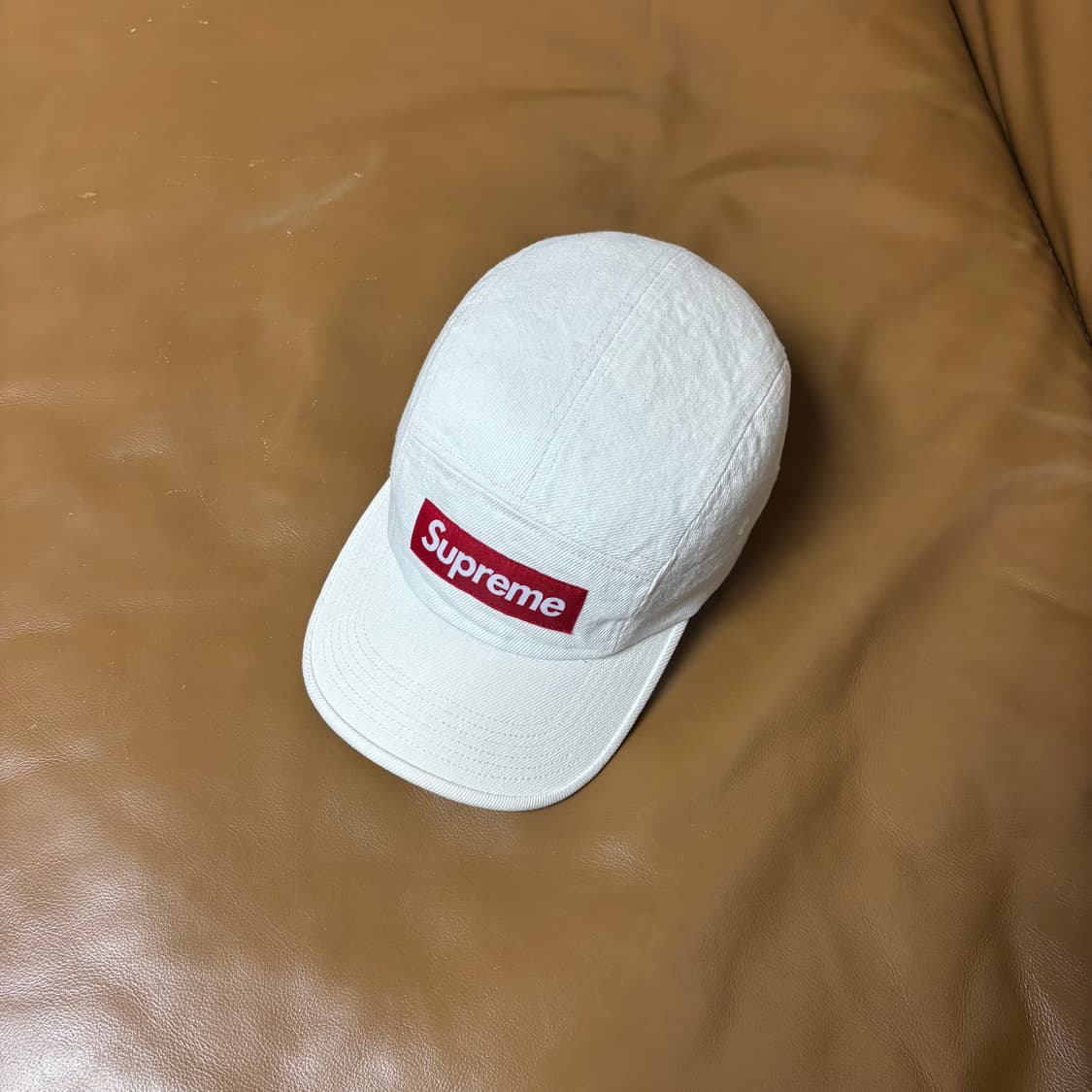 슈프림 캠프캡 모자 박스로고 23SS 데님 내츄럴 상품이미지6