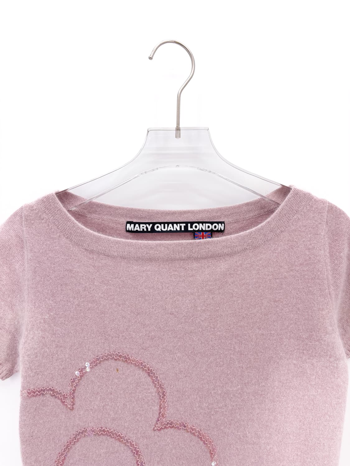 마리퀀트런던 플라워 스팽글 반팔 니트 상품이미지4